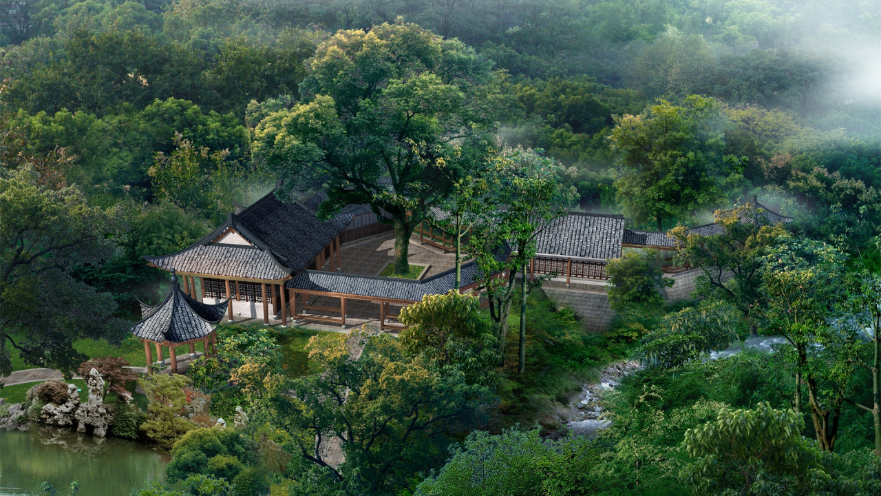 Обои Китай, природа, растительность, горная станция, природный заповедник в разрешении 1280x720