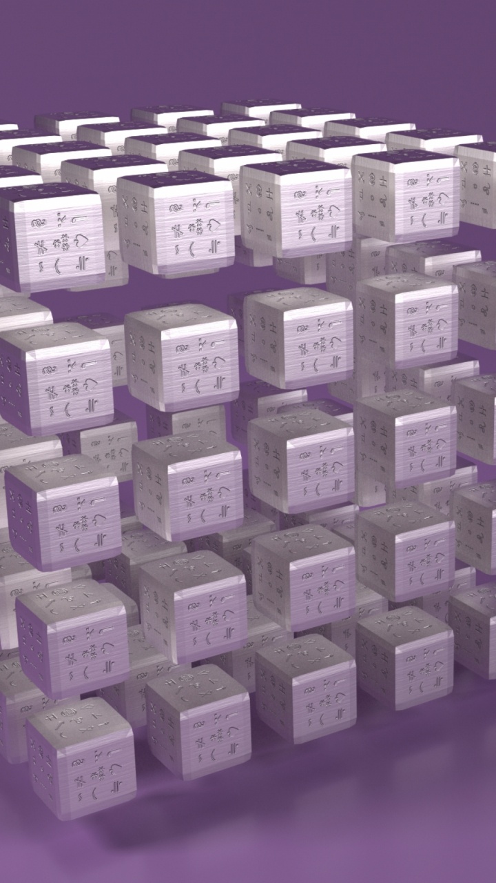 Обои куб, пурпур, прямоугольник, квадрат, формы в разрешении 720x1280