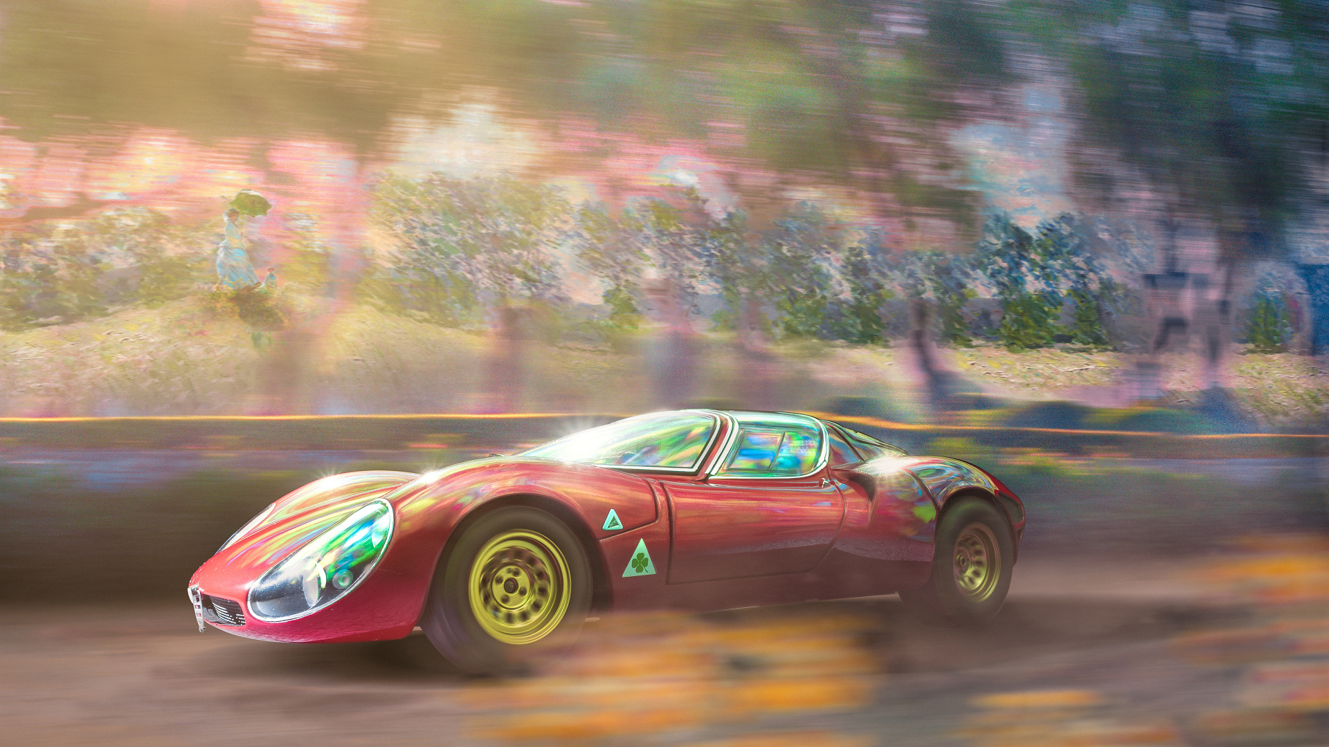 Обои Альфа Ромео, авто, спорткар, гоночный автомобиль, кузов купе в разрешении 1920x1080