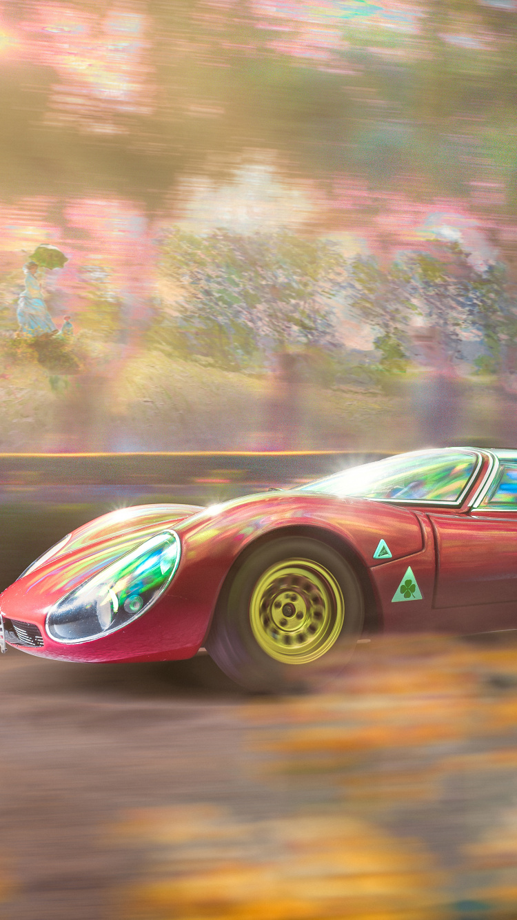 Обои Альфа Ромео, авто, спорткар, гоночный автомобиль, кузов купе в разрешении 750x1334