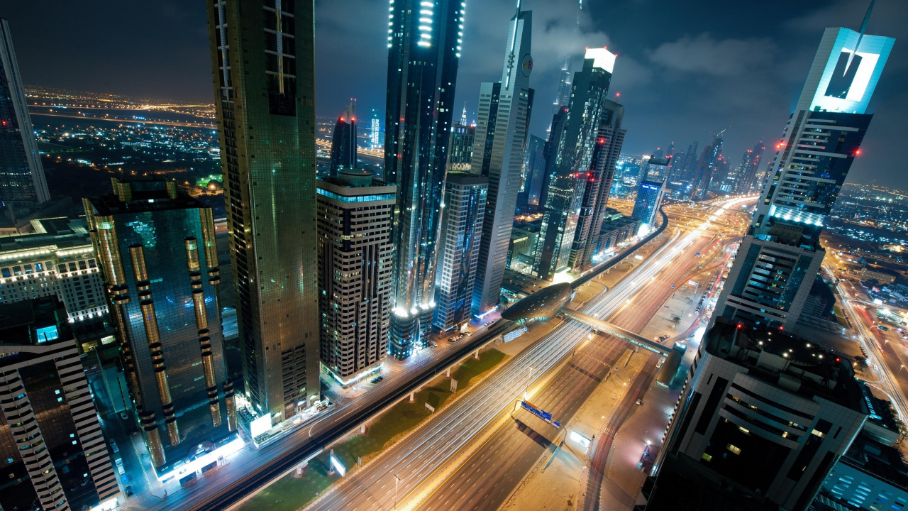 Обои городской пейзаж, метрополия, город, городской район, небоскреб в разрешении 1280x720