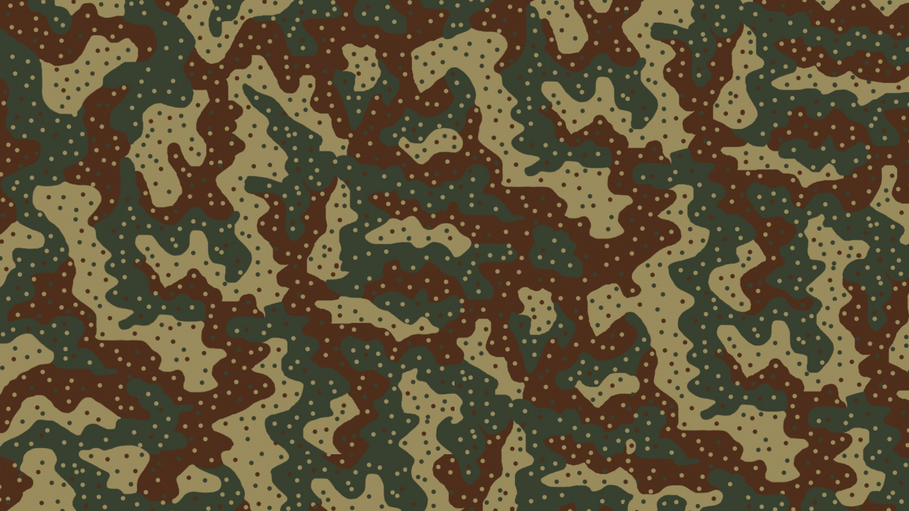 Обои узор, военный камуфляж, камуфляж, коричневый цвет, дизайн в разрешении 1280x720