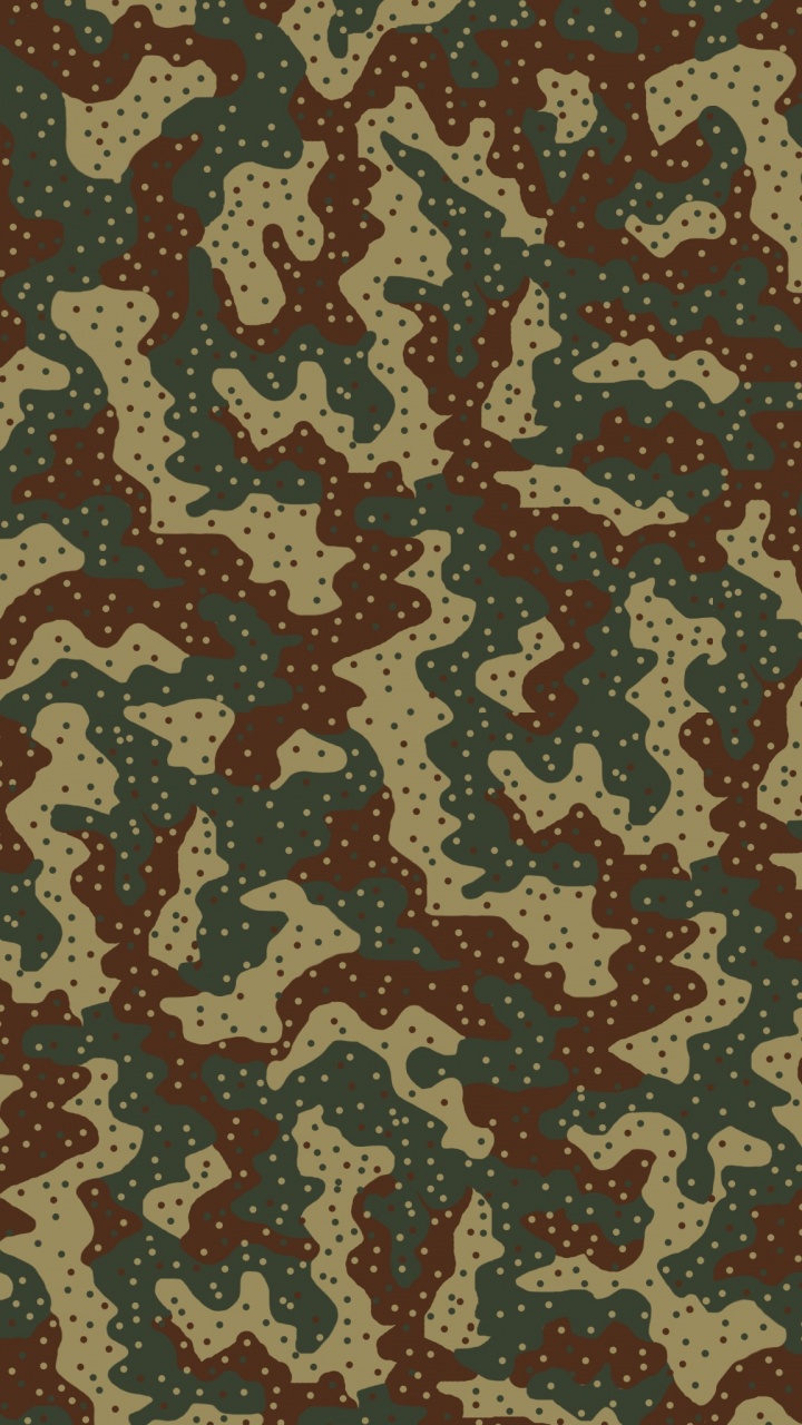 Обои узор, военный камуфляж, камуфляж, коричневый цвет, дизайн в разрешении 720x1280