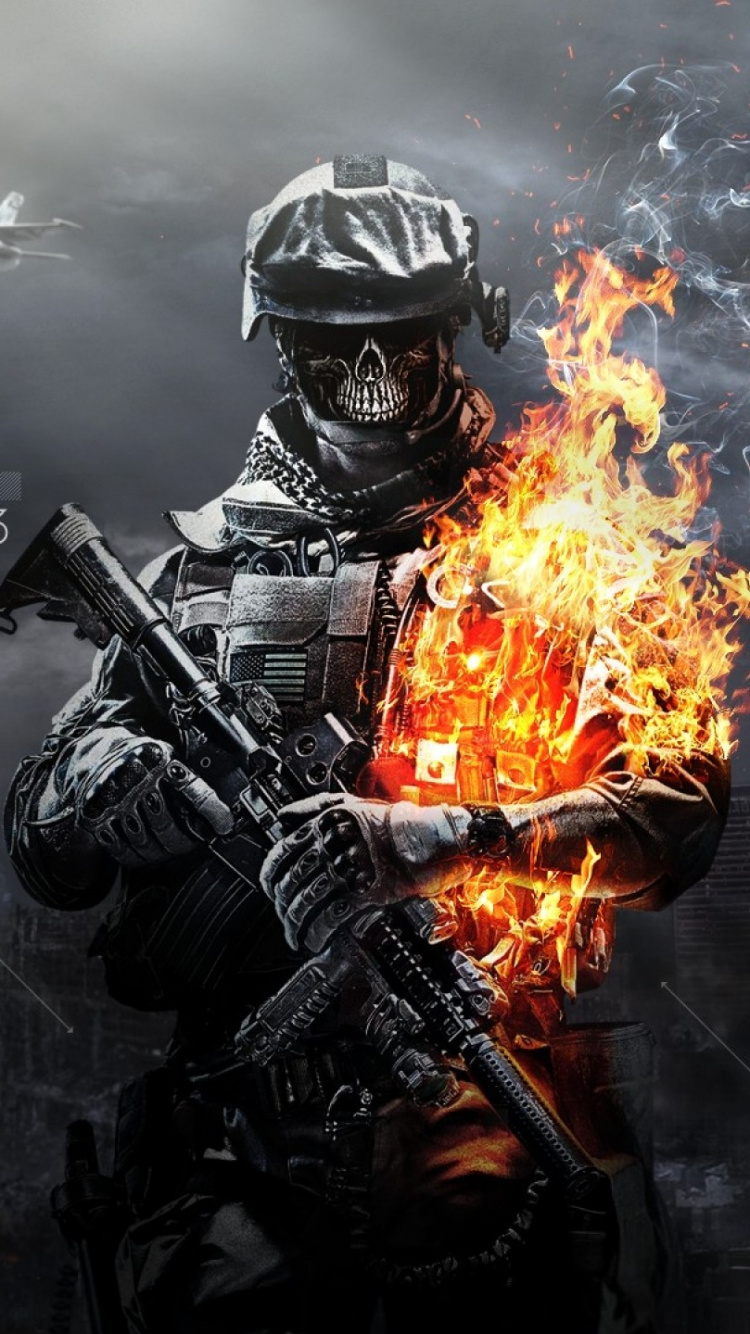 Обои battlefield 1, компьютерная игра, видеоигра, дым в разрешении 750x1334