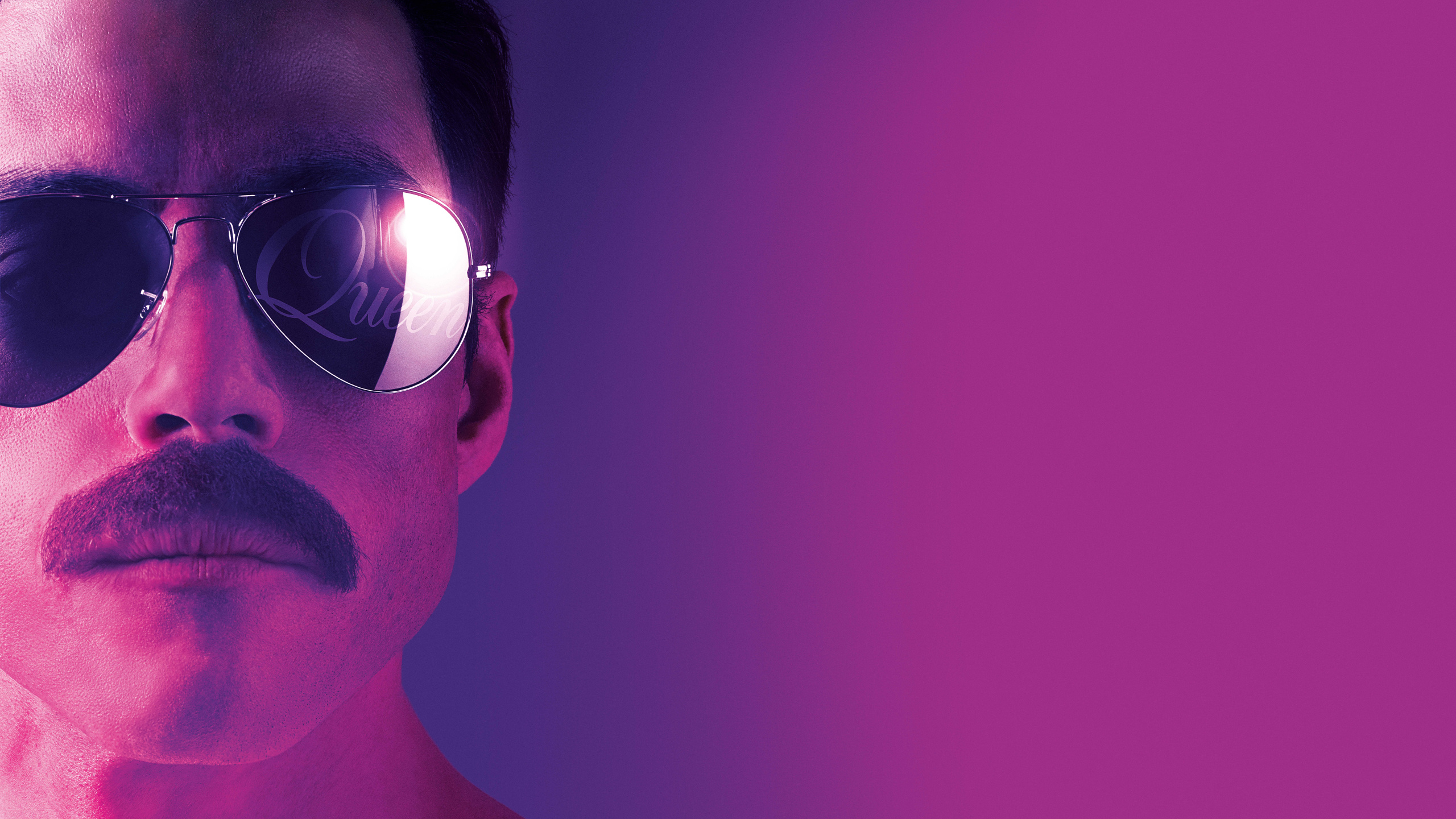 Обои Фредди Меркьюри, Богемская Рапсодия, Королева, очки, лицо в разрешении 2560x1440
