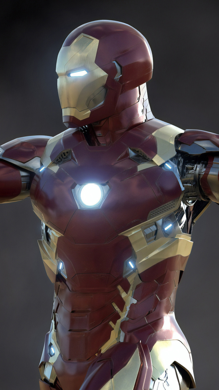 Обои супергерой, Железный человек, marvel, фигурка, мышца в разрешении 750x1334