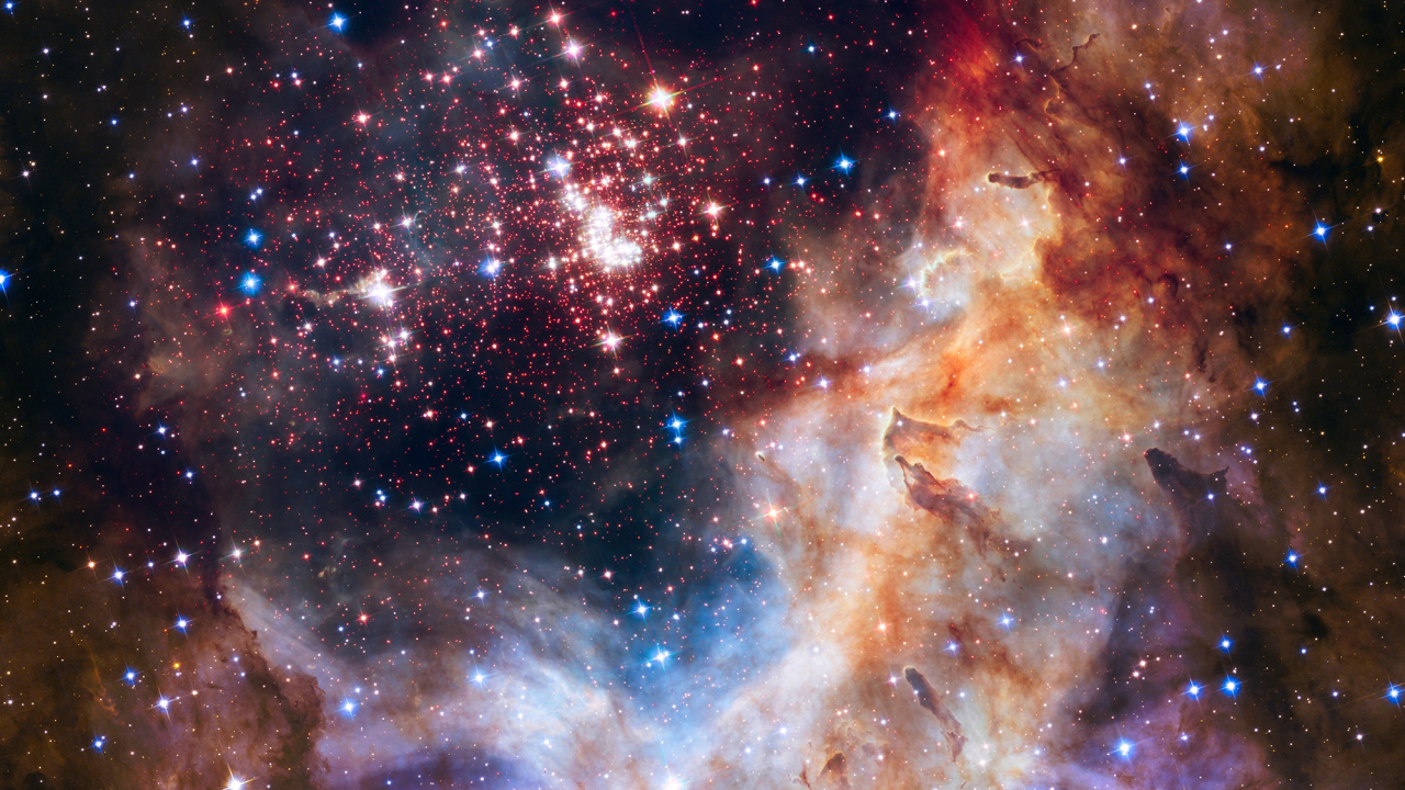 Обои Вестерлунд 2, Столпы творения, Астрономия, звезда, звездное скопление в разрешении 1280x720