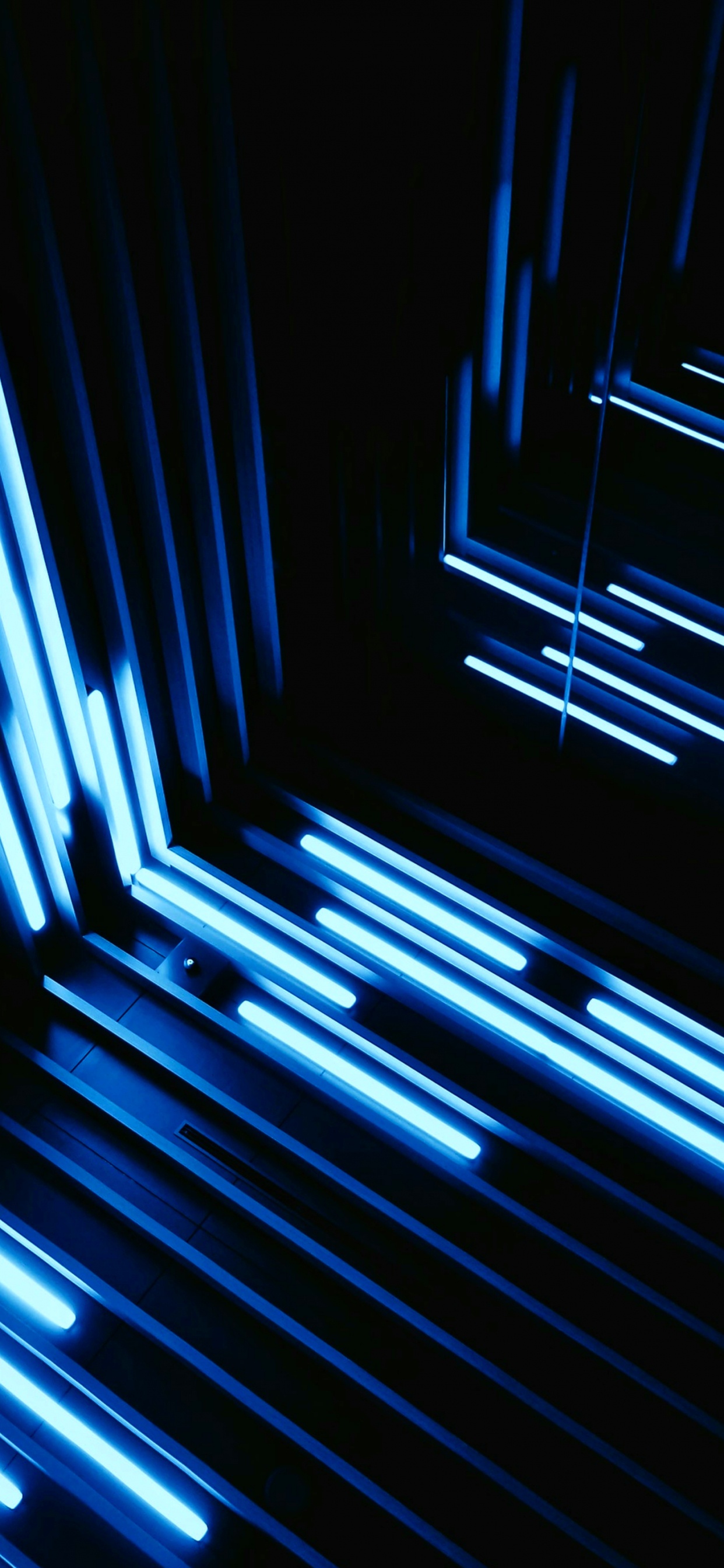 Обои свет, синий, линия, мажорель синий, электрик в разрешении 1242x2688