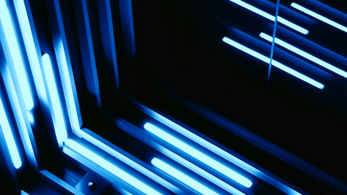 Обои свет, синий, линия, мажорель синий, электрик в разрешении 1366x768