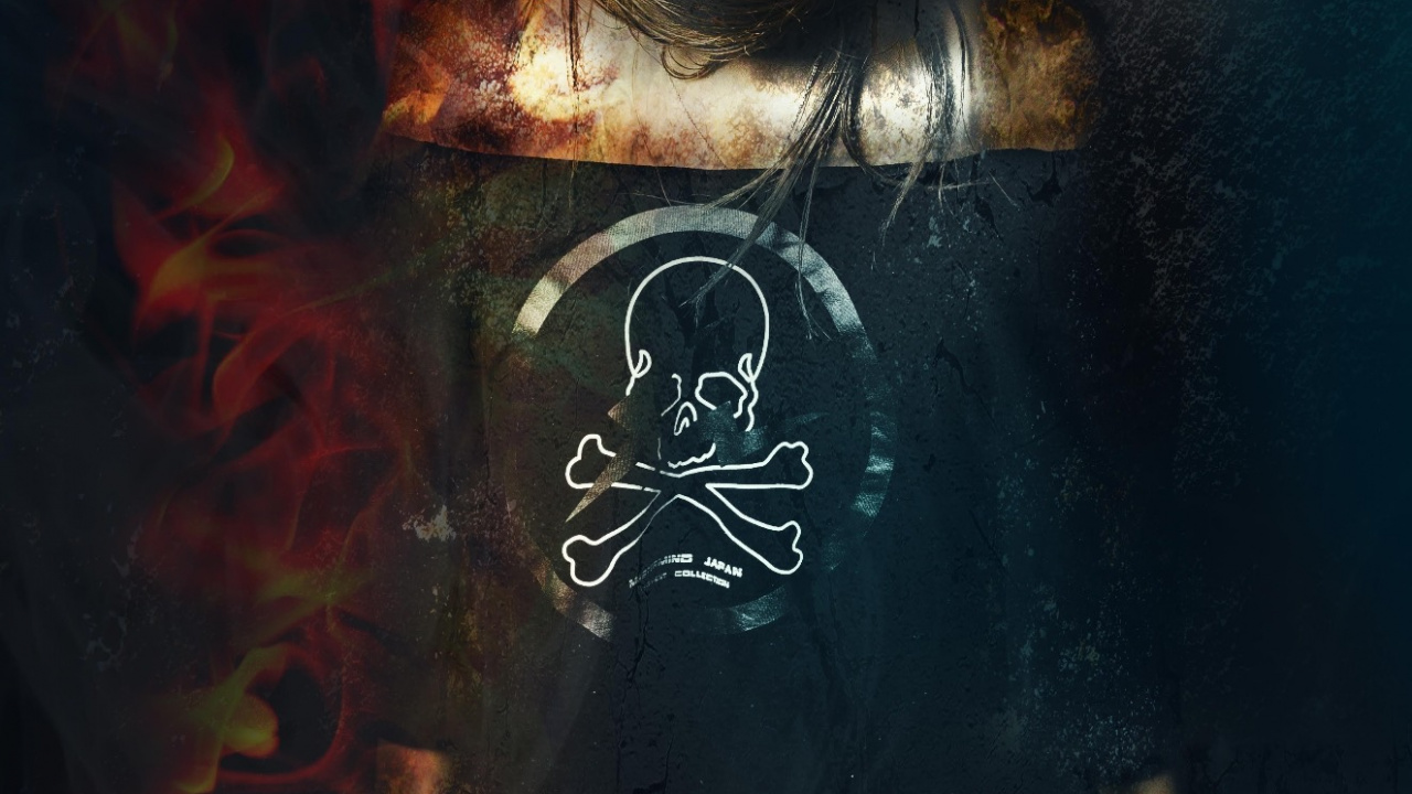 Обои темнота, арт, длинные волосы, артист, дверь в разрешении 1280x720