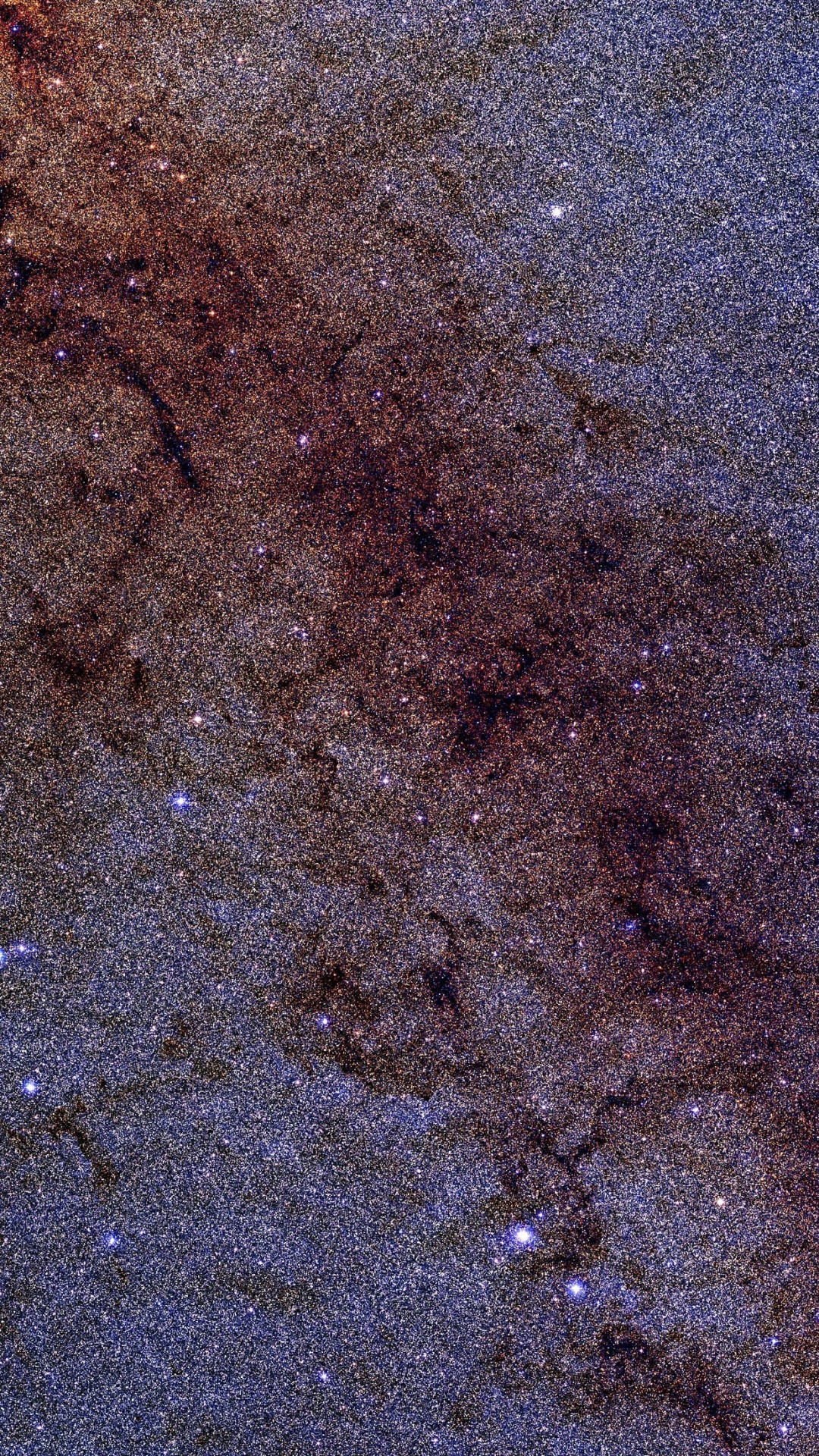 Обои Галактика, Млечный Путь, звезда, синий, коричневый цвет в разрешении 1080x1920