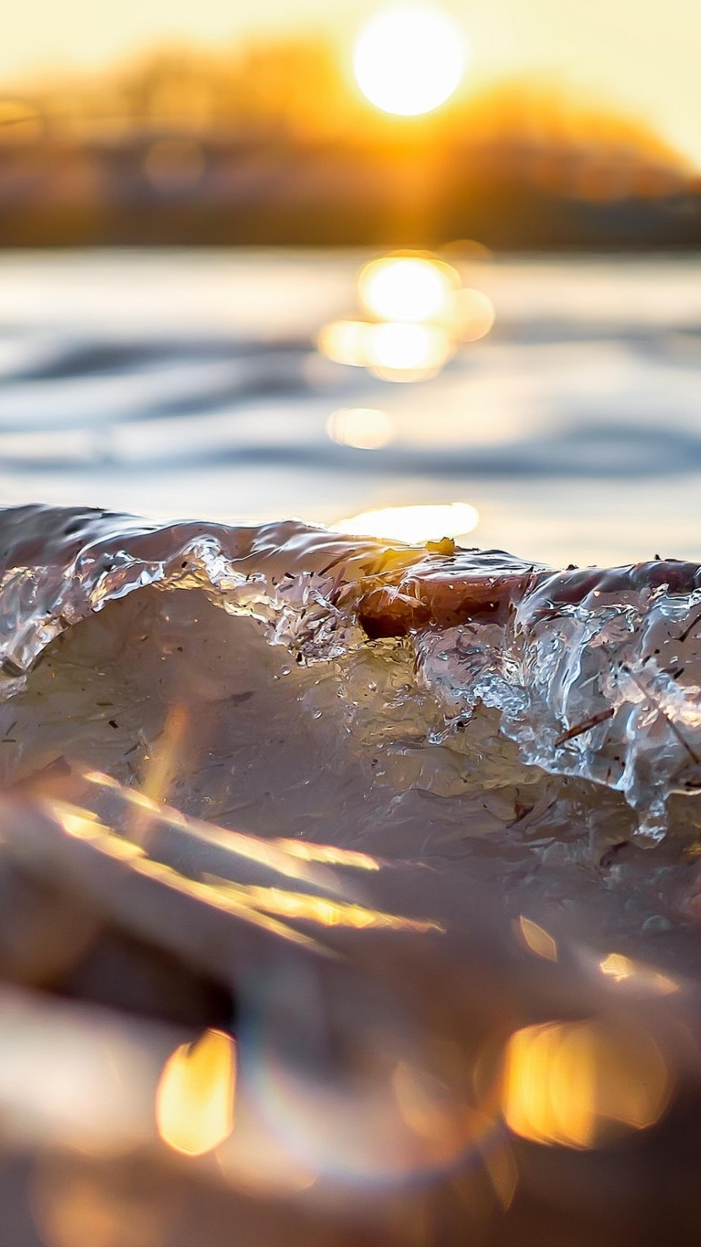 Обои вода, закат, висгун - социальная сеть, атмосфера, жидкий в разрешении 1440x2560