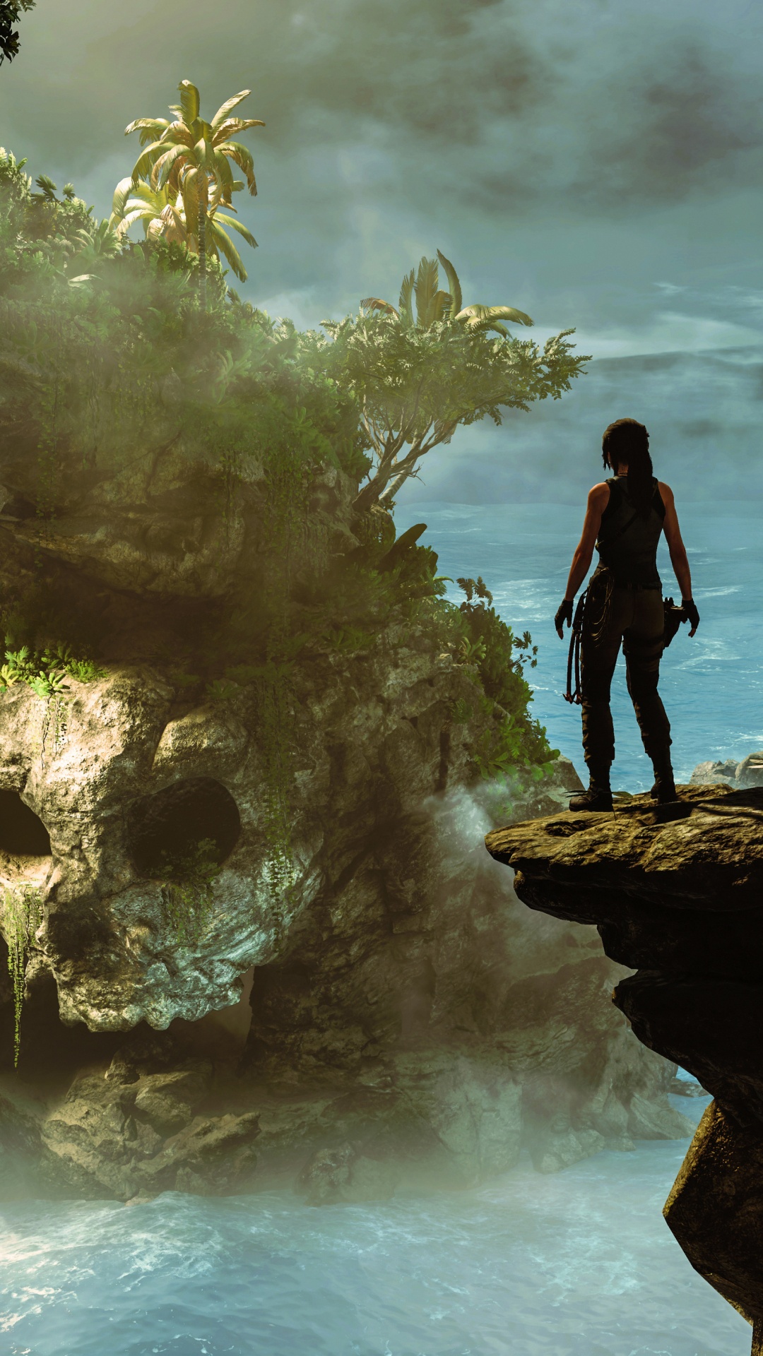 Обои природа, вода, приключенческая игра, дерево, человек в разрешении 1080x1920