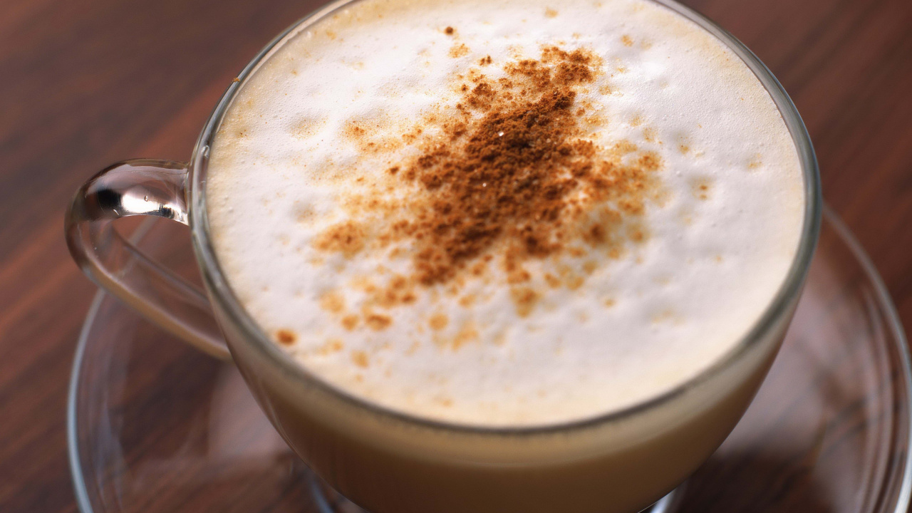 Обои капучино, латте, чай, кофе с молоком, корица в разрешении 1280x720