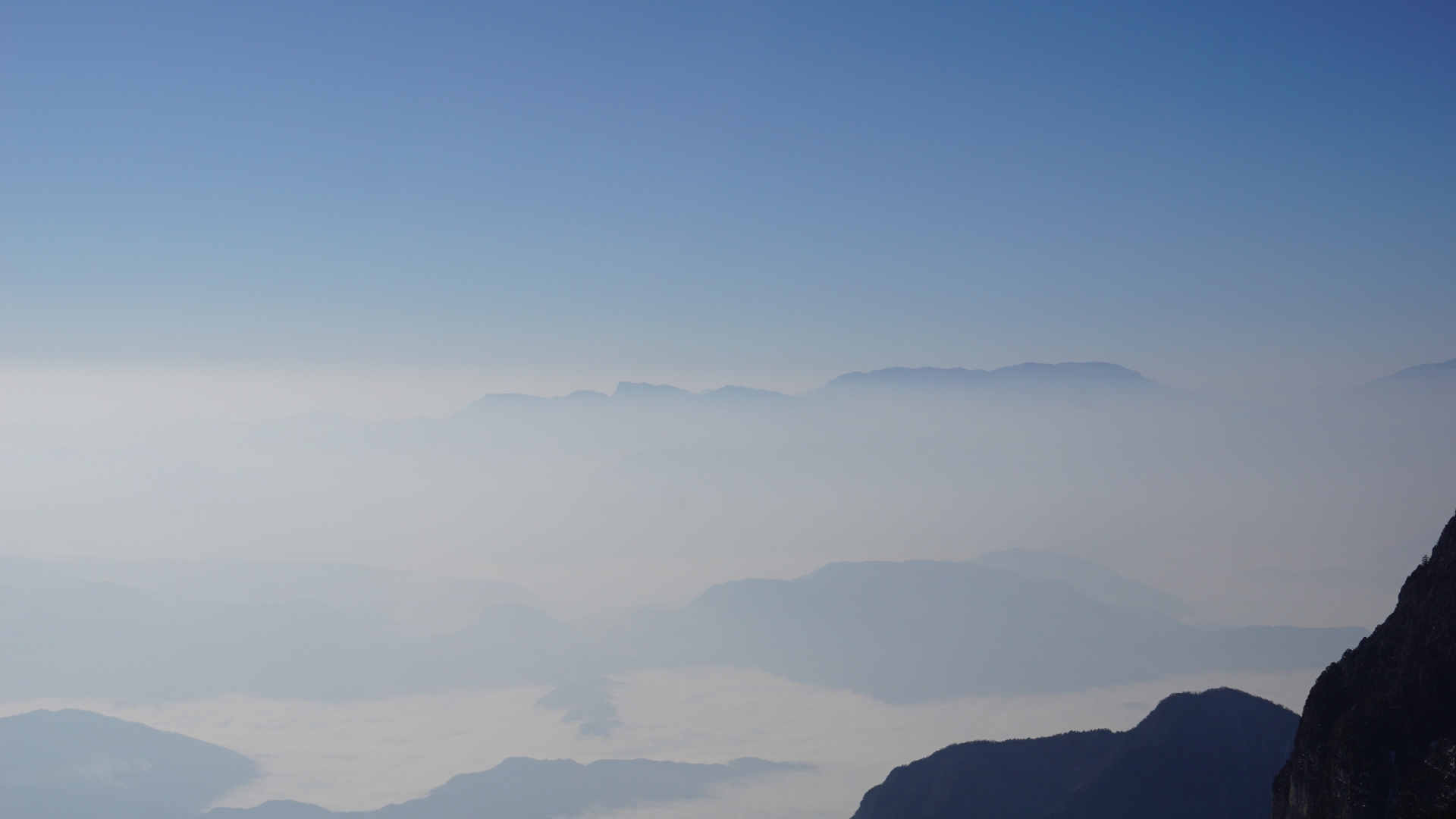 Обои горный рельеф, облако, горный хребет, хребет, утро в разрешении 1920x1080