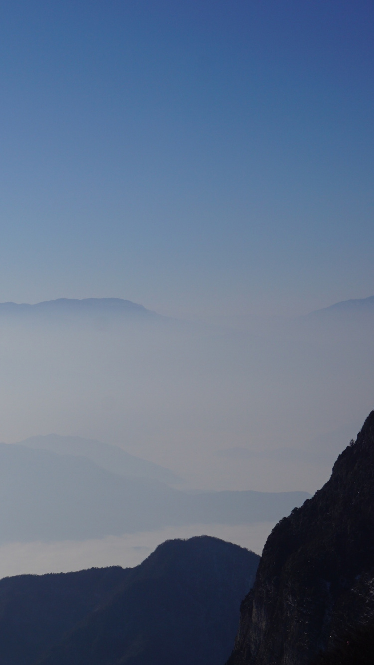 Обои горный рельеф, облако, горный хребет, хребет, утро в разрешении 750x1334