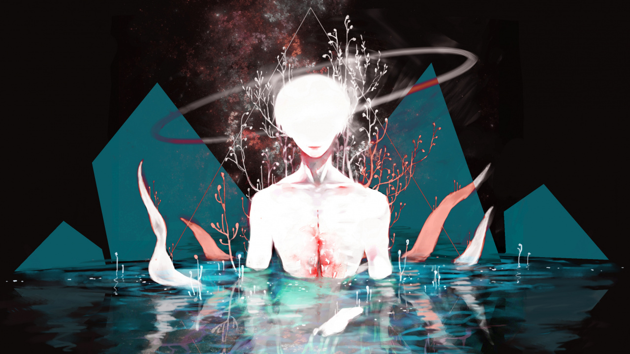 Обои Кен kaneki, Токио вурдалак, аниме, арт, вода в разрешении 1280x720