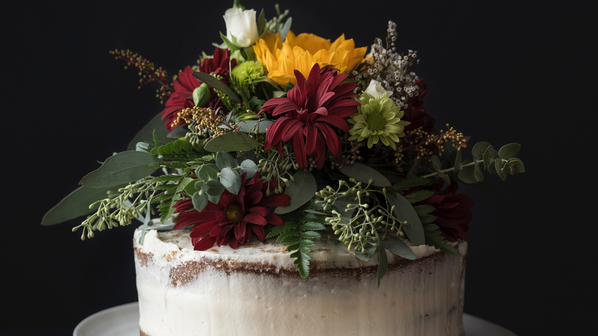 Обои свадебный торт, флористика, цветок, флористики, цветочный дизайн в разрешении 1920x1080