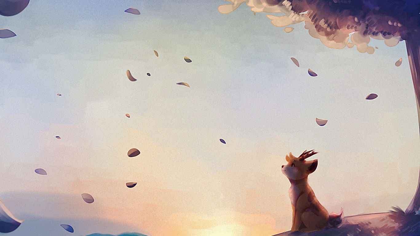 Обои живопись, произведение искусства, арт, артист, визуальное искусство в разрешении 1366x768