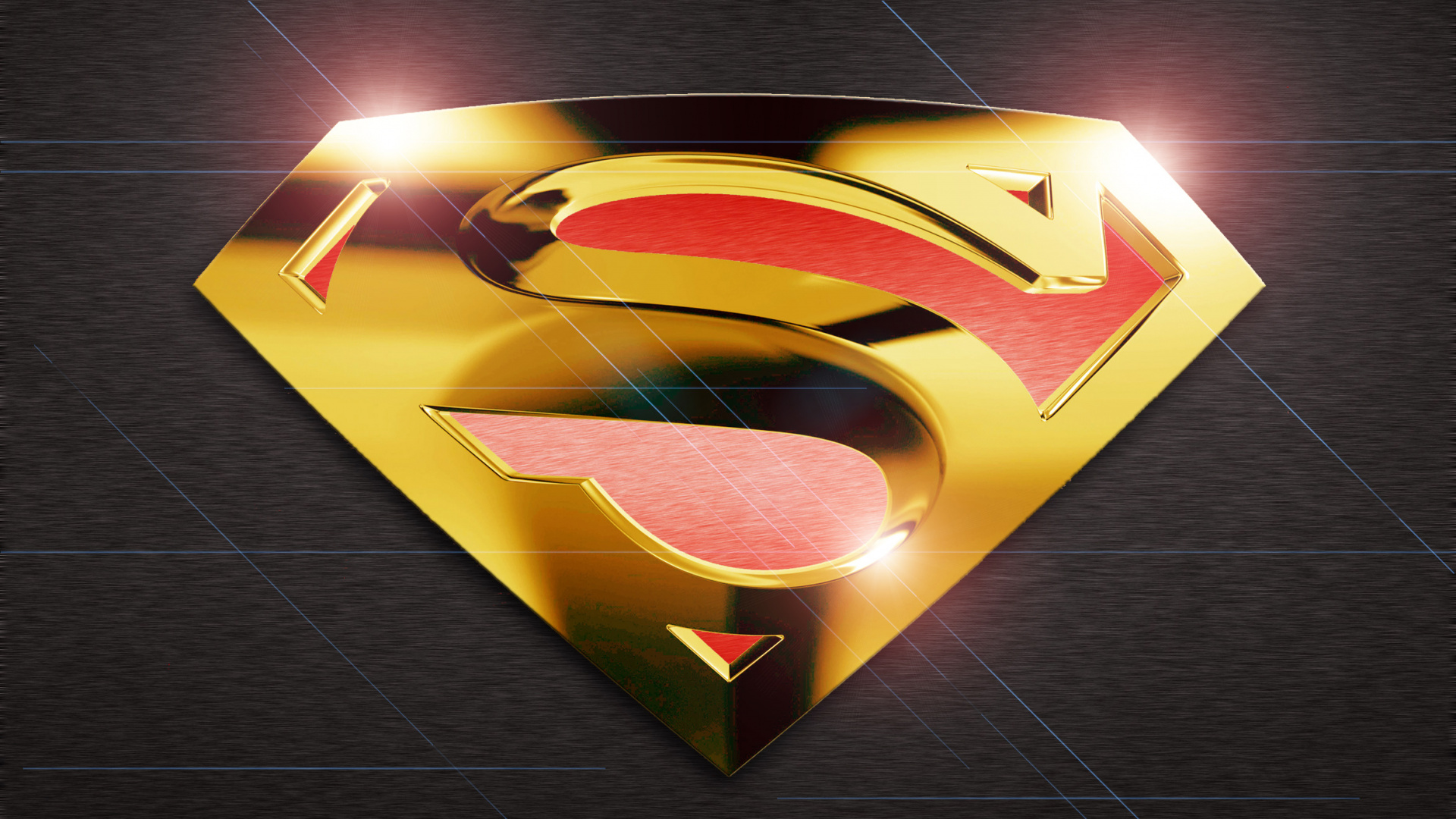 Обои Супермен, Логотип супермена, лого, супергерой, графика в разрешении 1920x1080