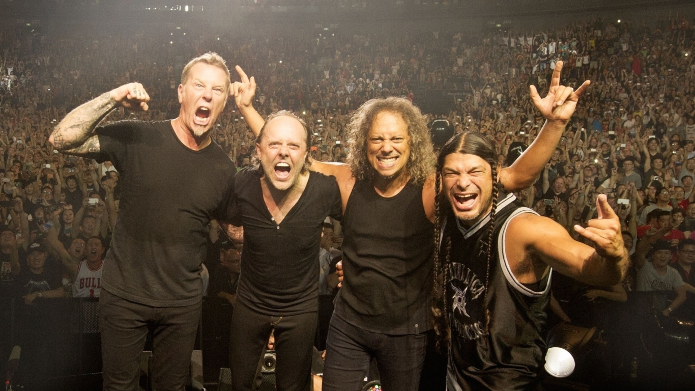 Обои WorldWired Тур, Metallica, Запрограммирован на самоуничтожение, тяжелый металл, событие в разрешении 1366x768