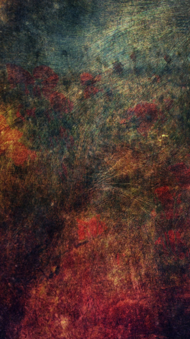 Обои текстура, красный цвет, живопись, арт, визуальное искусство в разрешении 750x1334