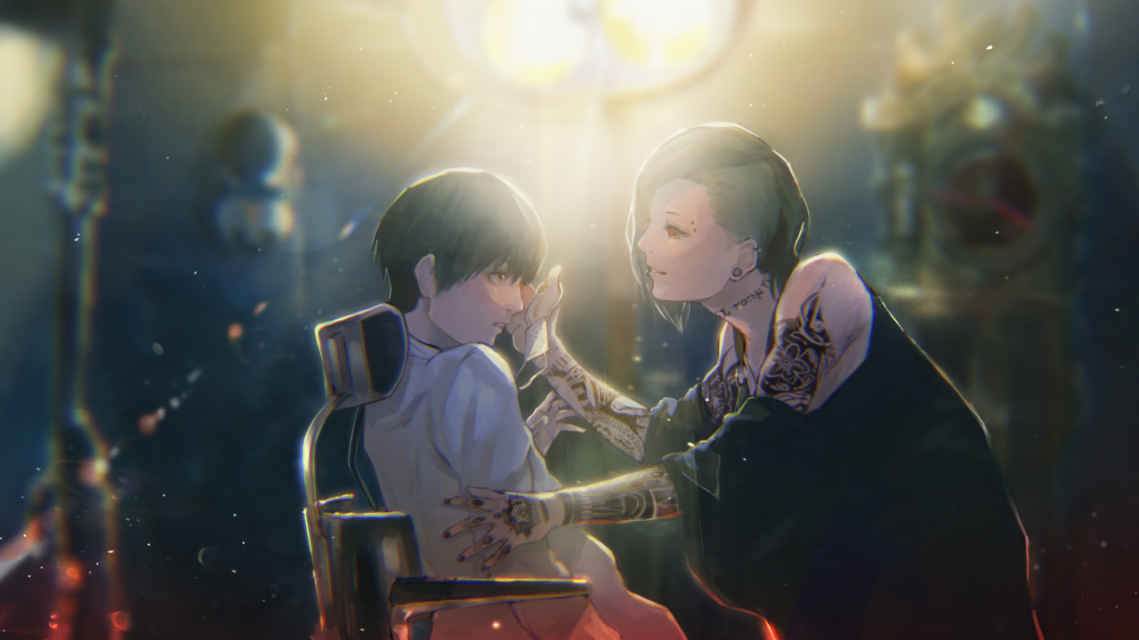 Обои Токио вурдалак, фан арт, Манга, аниме, вурдалак в разрешении 1280x720