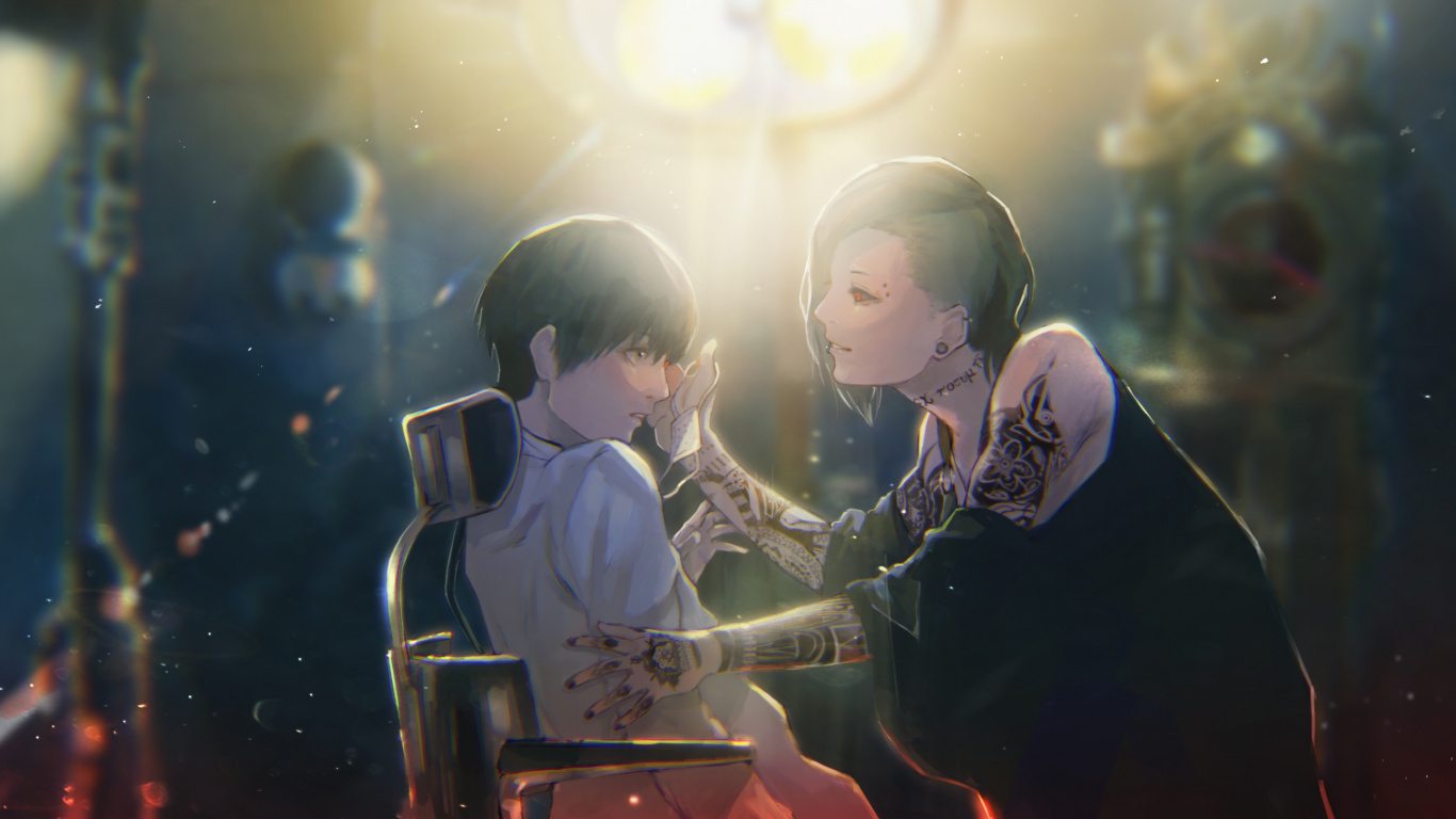 Обои Токио вурдалак, фан арт, Манга, аниме, вурдалак в разрешении 1366x768