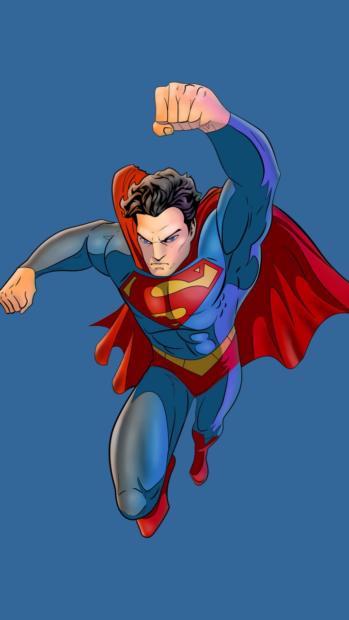 Обои Супермен, Бэтмен, арт, супергерой, иллюстрация в разрешении 720x1280