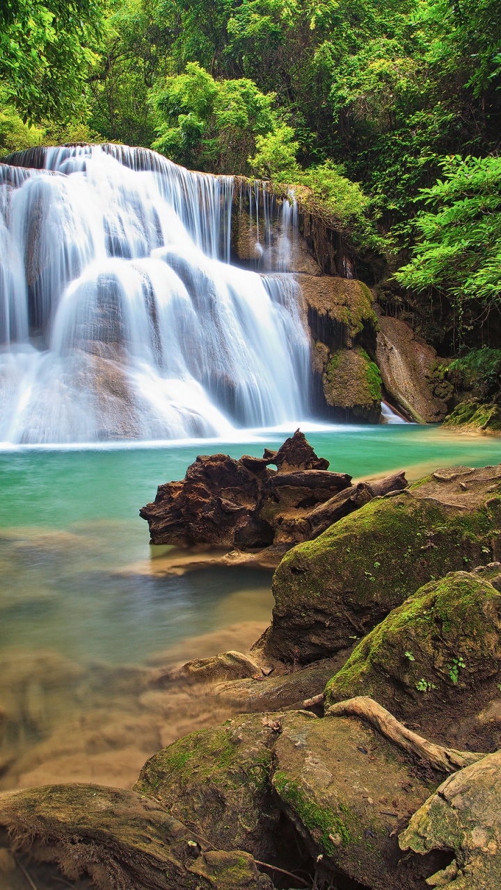Обои водопад, водоем, вода, гидроресурсы, природа в разрешении 720x1280