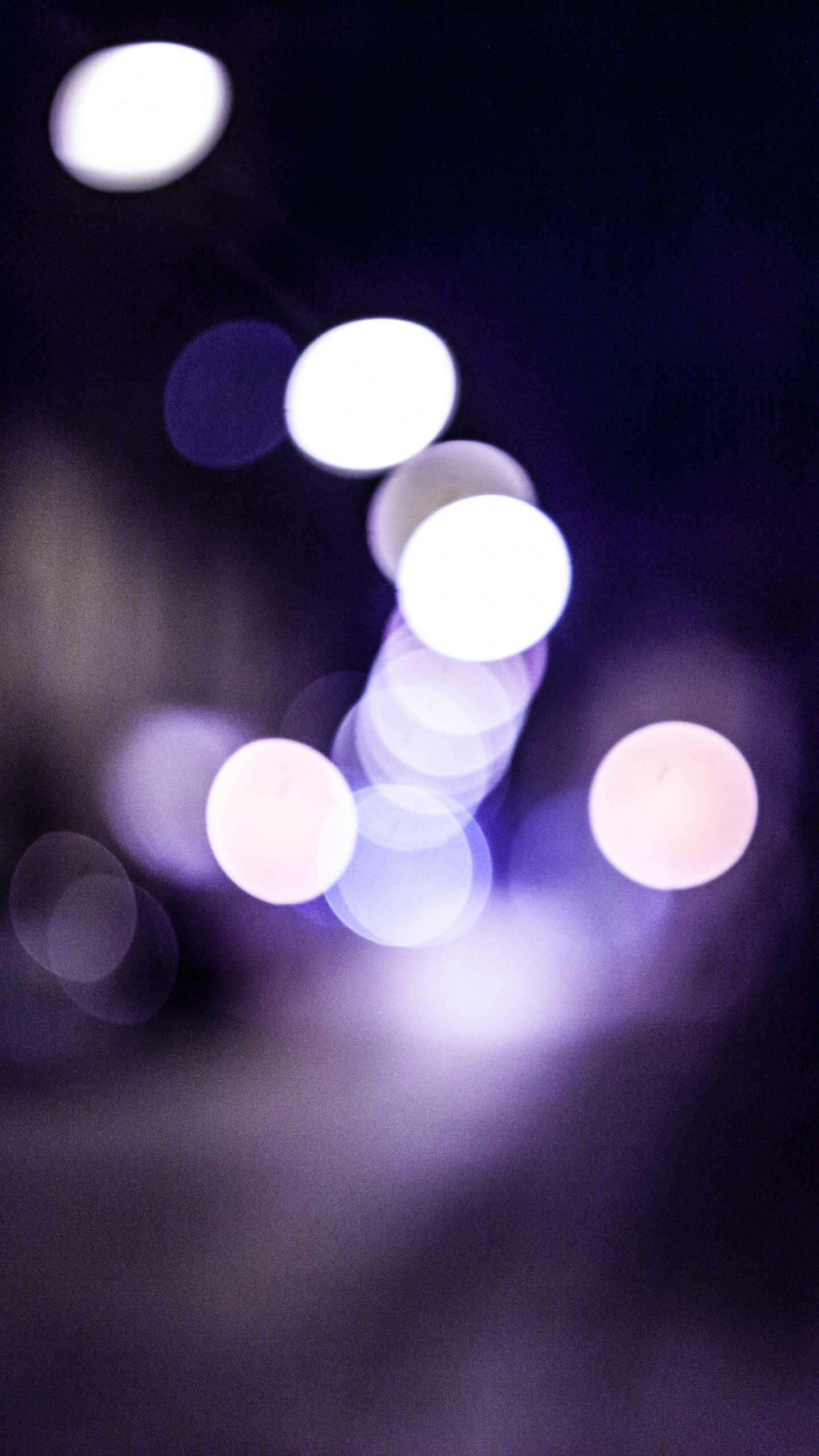 Обои боке, пурпур, свет, Фиолетовый, ночь в разрешении 1440x2560