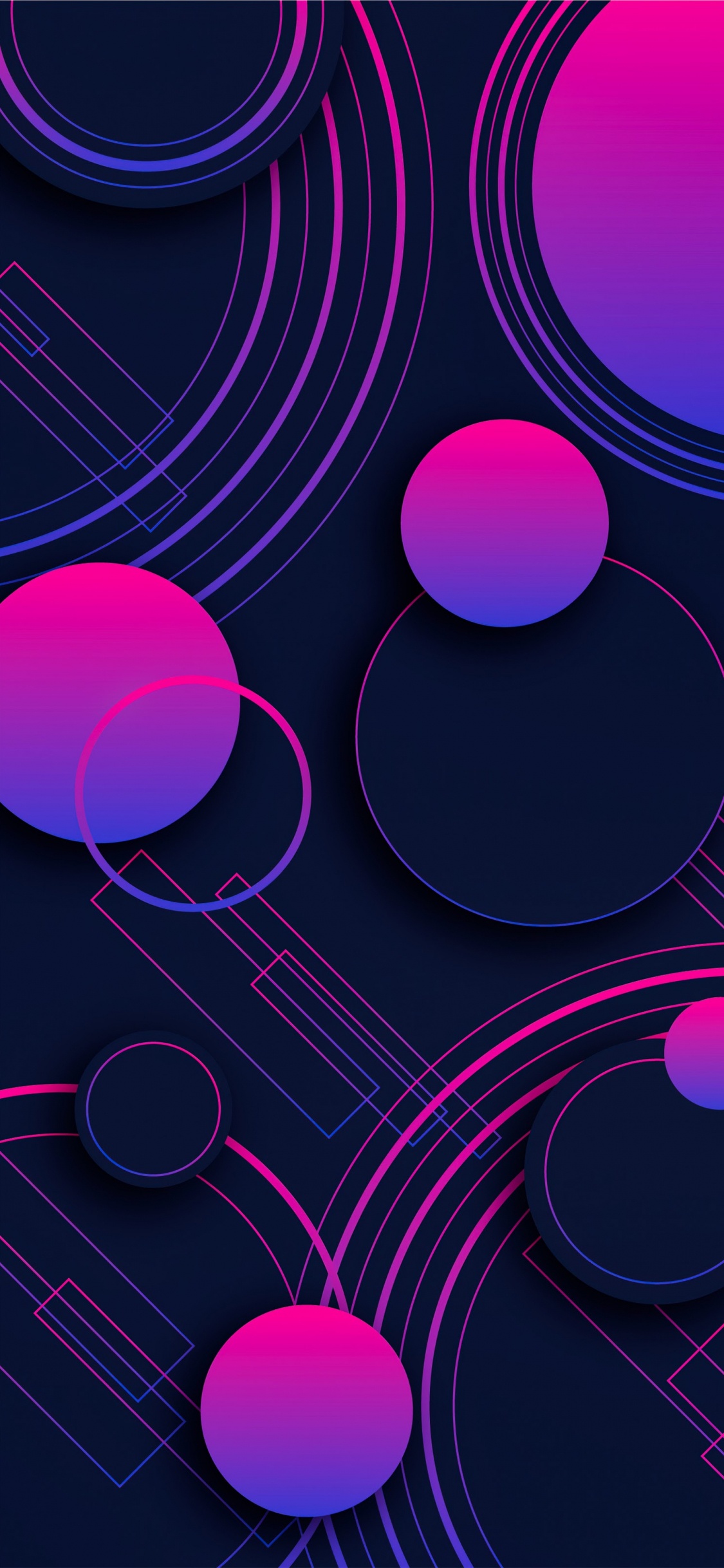 Обои красочность, пурпур, свет, лазурный, Фиолетовый в разрешении 1125x2436