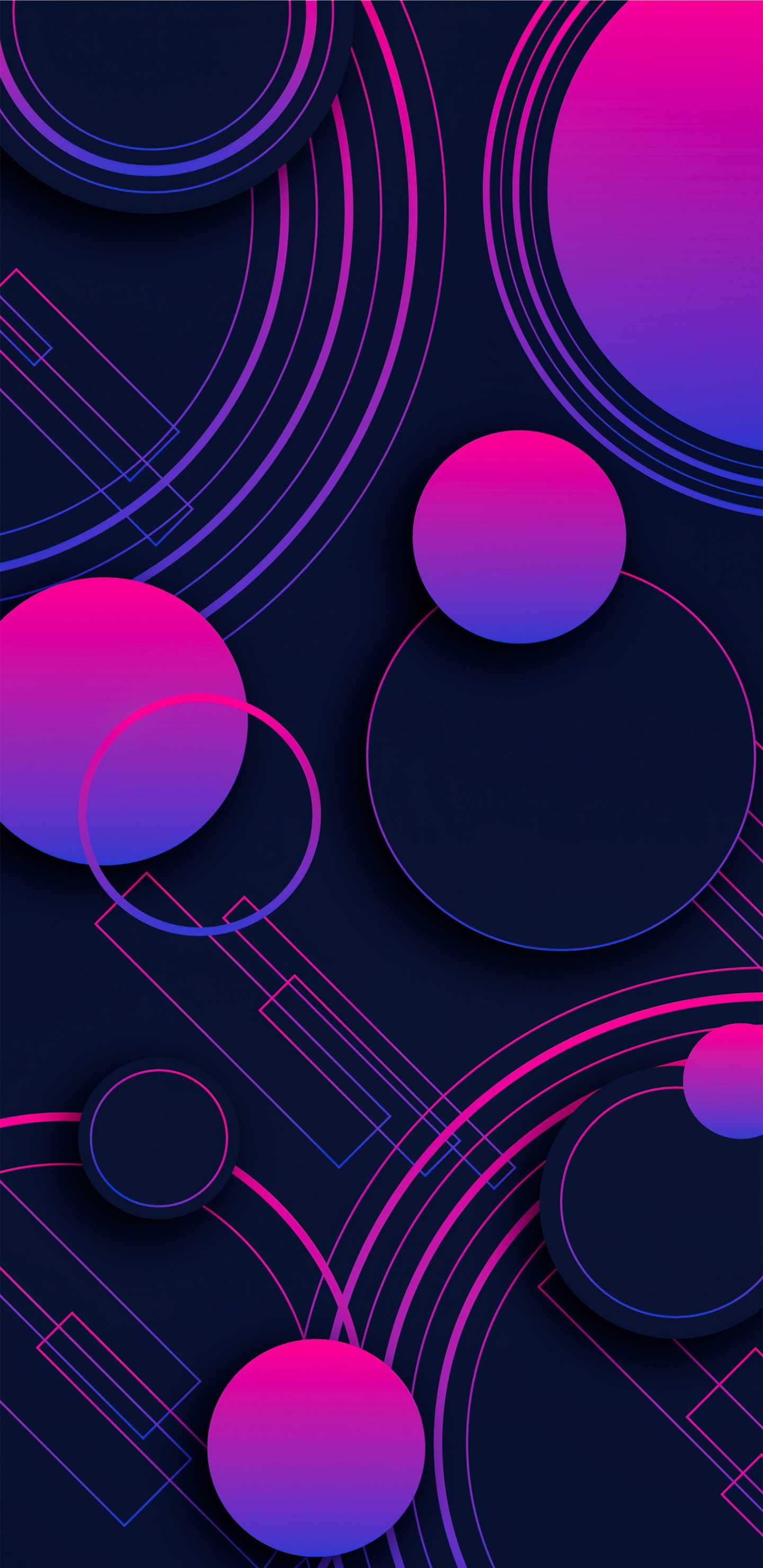 Обои красочность, пурпур, свет, лазурный, Фиолетовый в разрешении 1440x2960