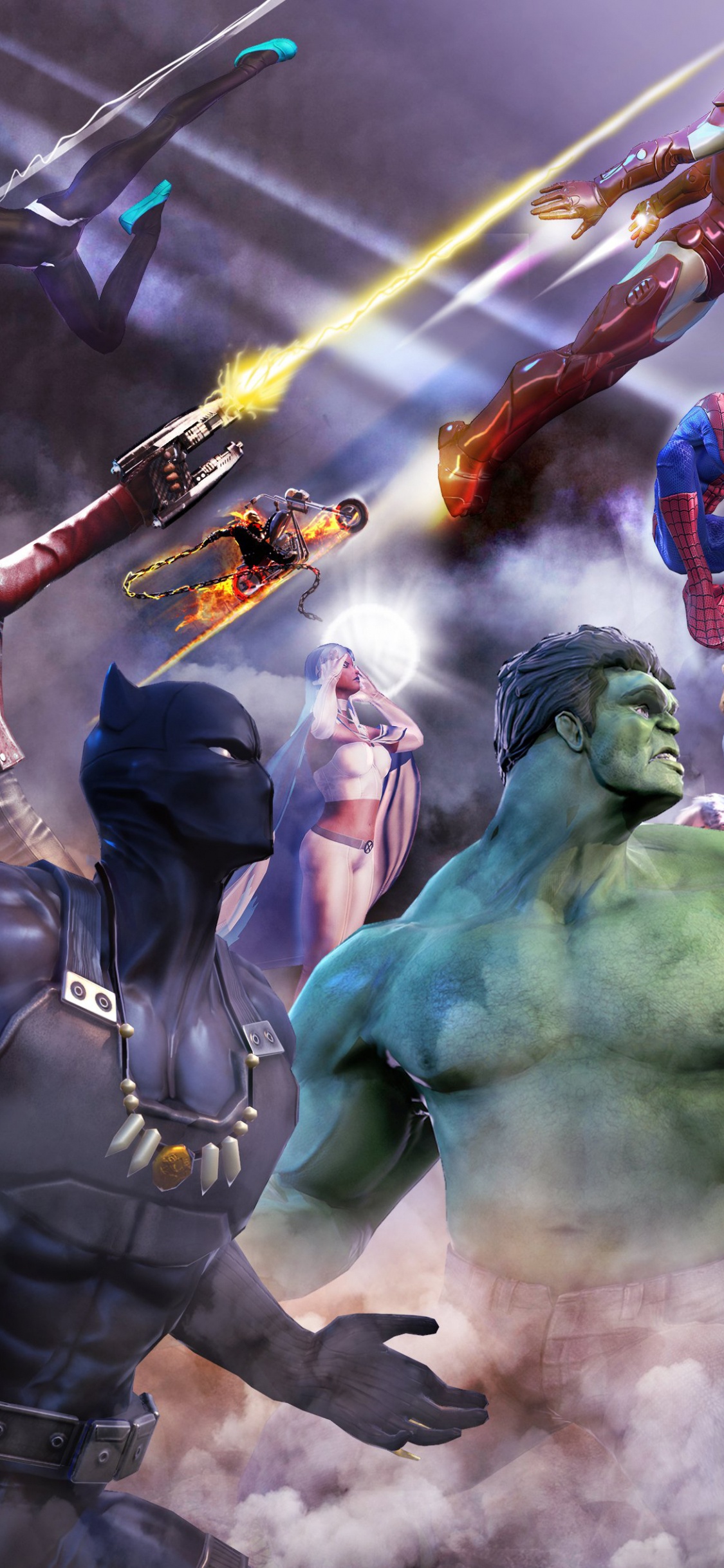 Обои Герои Marvel 2016, Gazillion Развлечения, комикс, супергерой, герой в разрешении 1125x2436