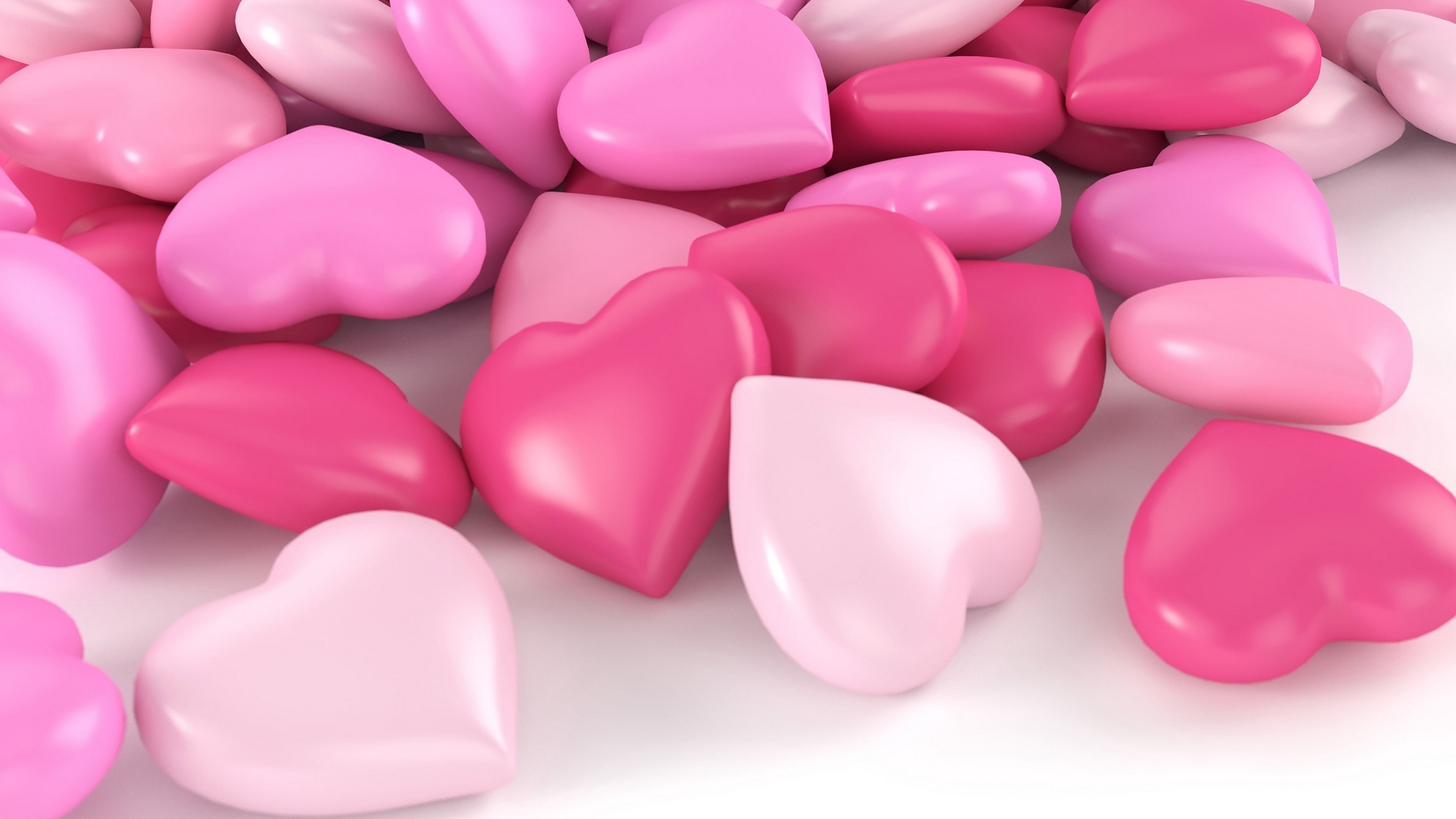 Обои сердце, розовый, кондитерские изделия, лепесток, возлюбленных в разрешении 1920x1080