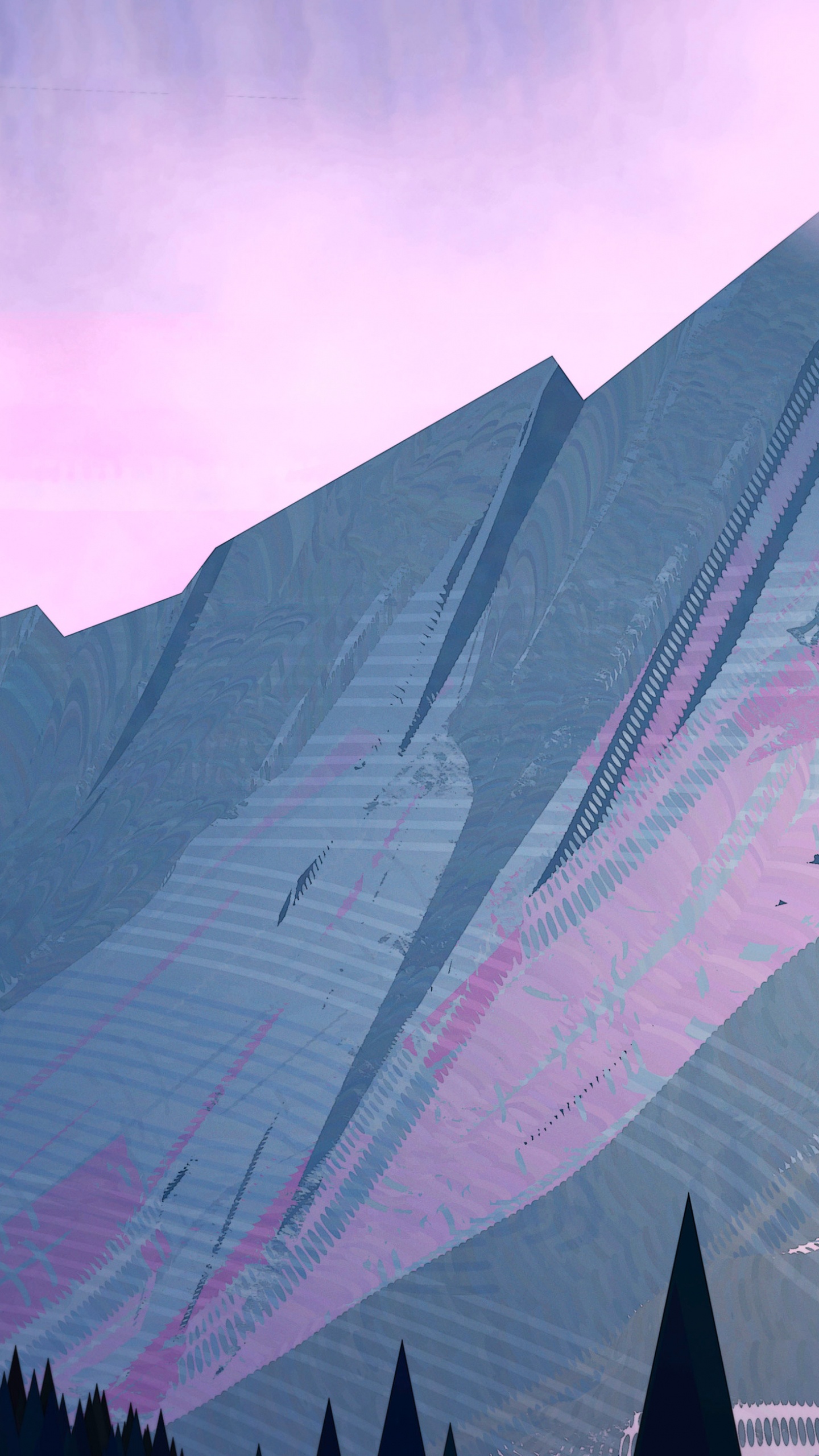 Обои горный хребет, ледяная форма, облако, мир, гора в разрешении 1440x2560