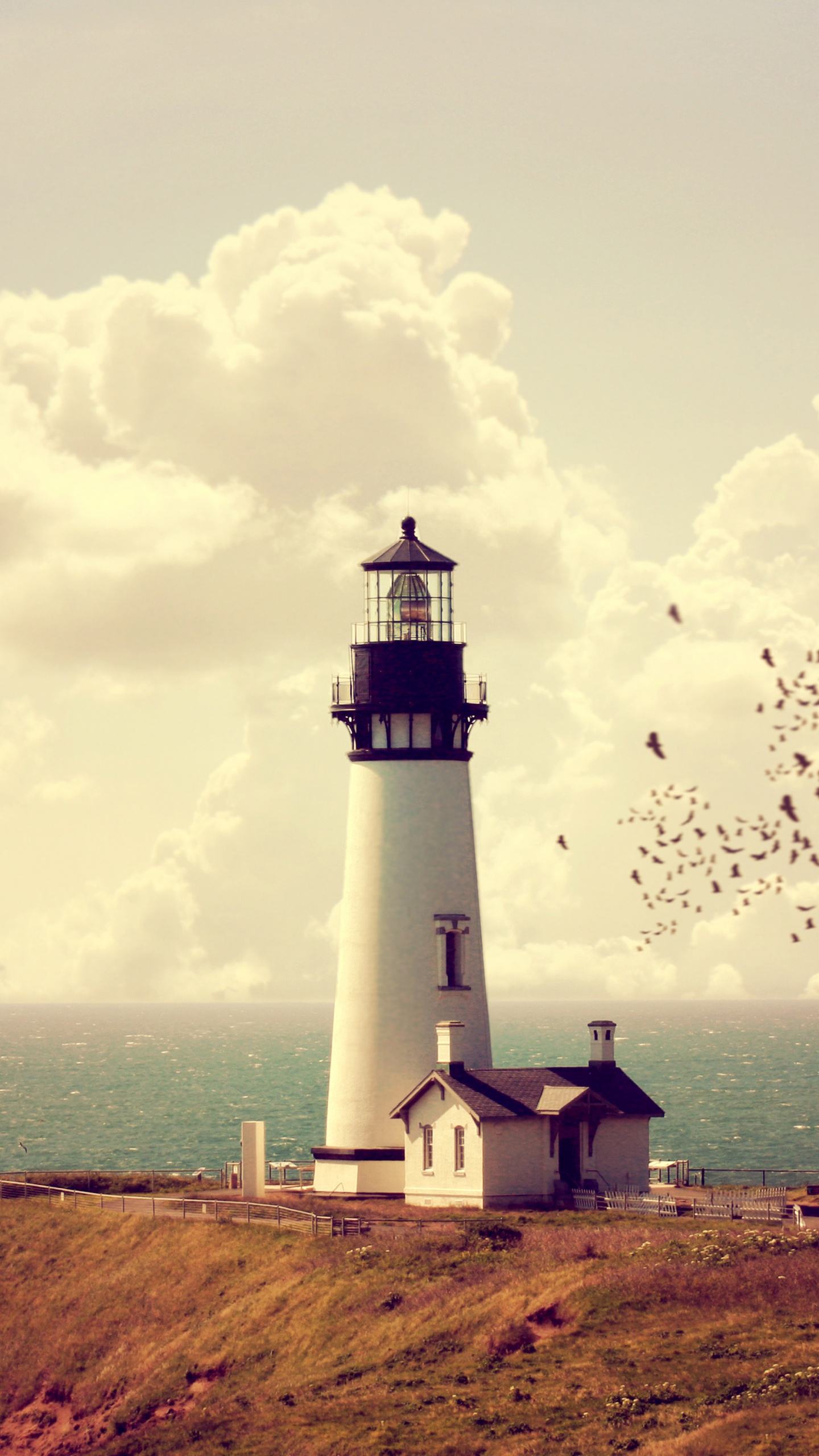 Обои Маяк, Сигнальная башня, вышка, облако, спокойный в разрешении 1440x2560