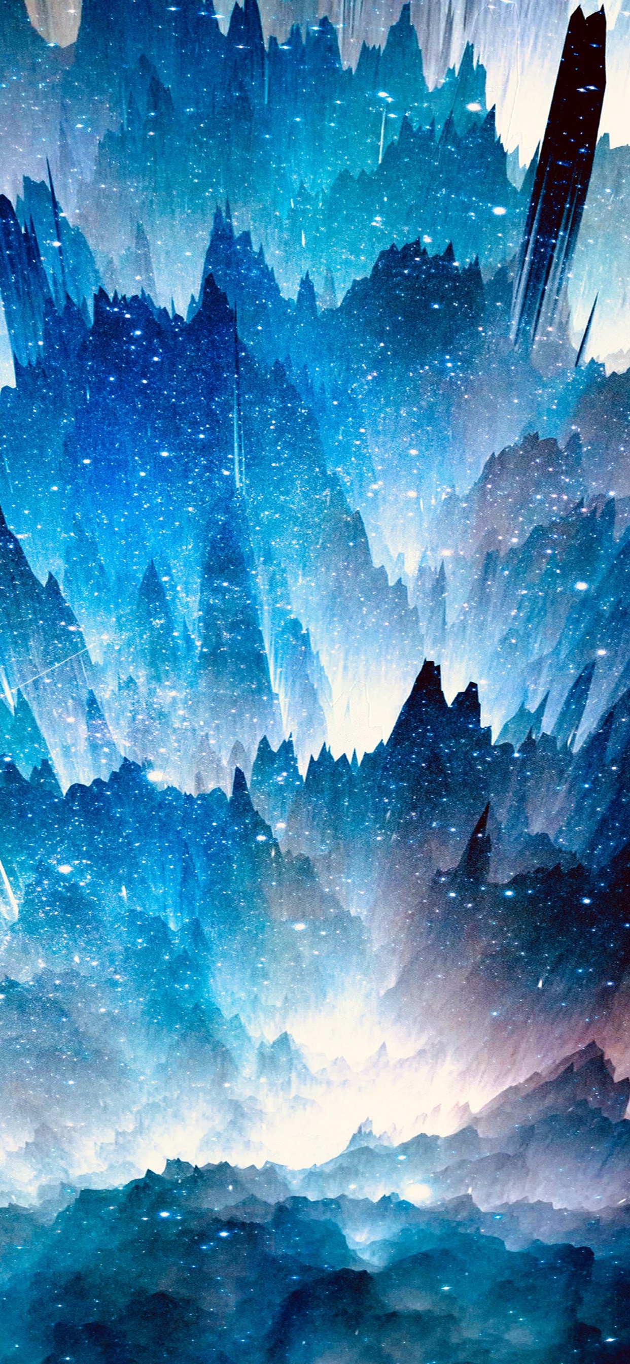 Обои живопись, визуальное искусство, облако, атмосфера, дневное время в разрешении 1242x2688