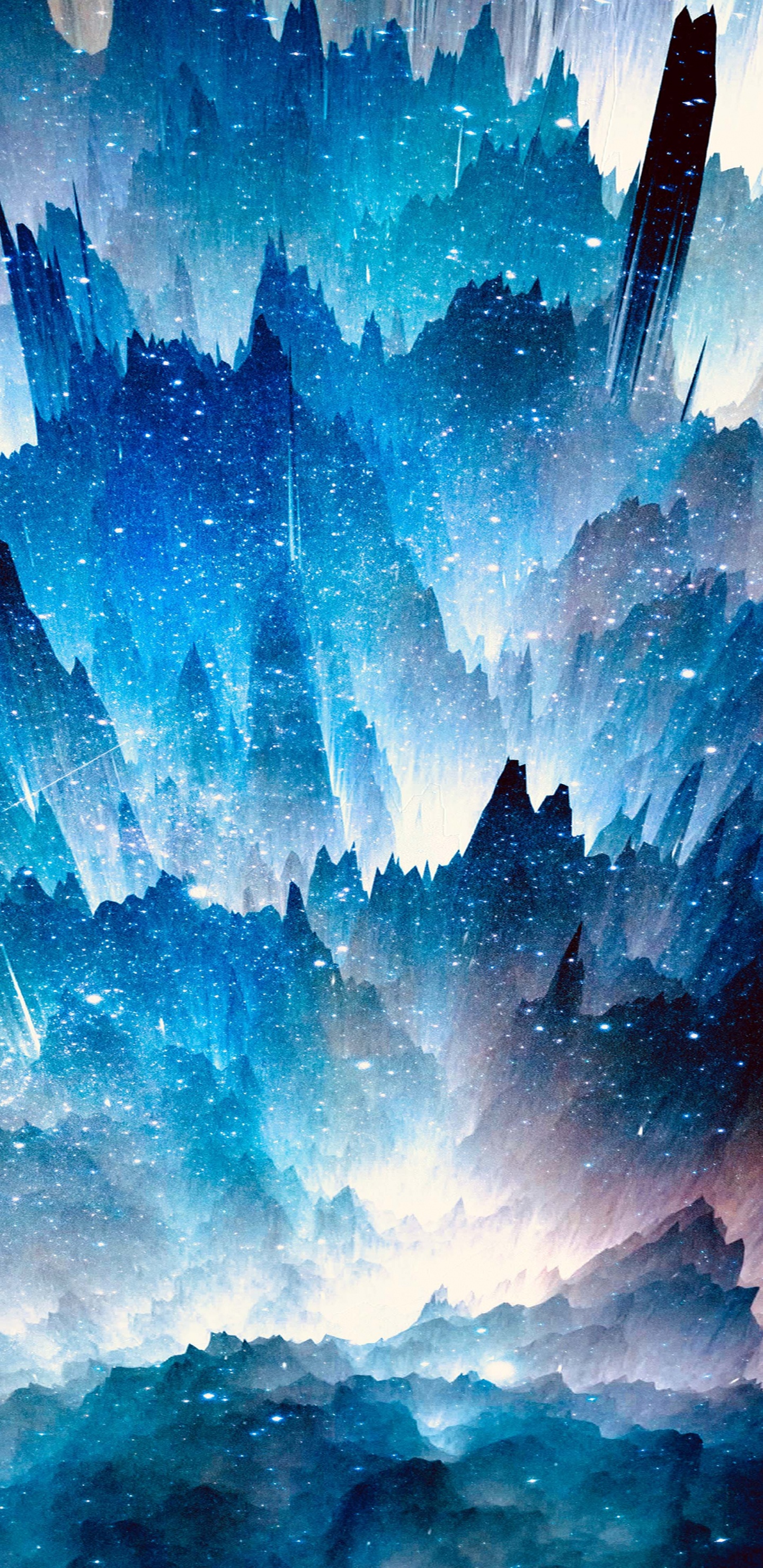 Обои живопись, визуальное искусство, облако, атмосфера, дневное время в разрешении 1440x2960