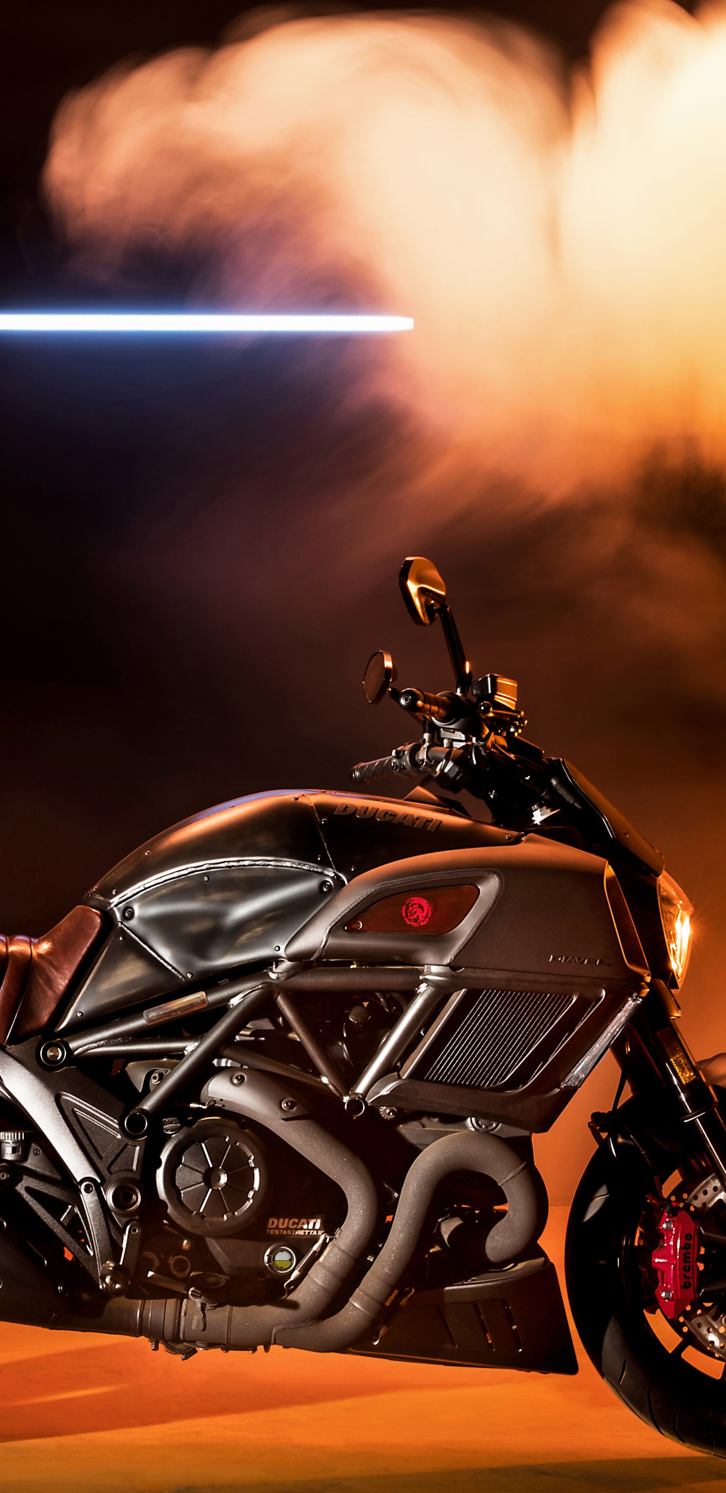 Обои крейсер, супербайк, мотоцикл, 2017 Дизель Дукати Diavel В, Дукати Diavel В 1260 в разрешении 1440x2960