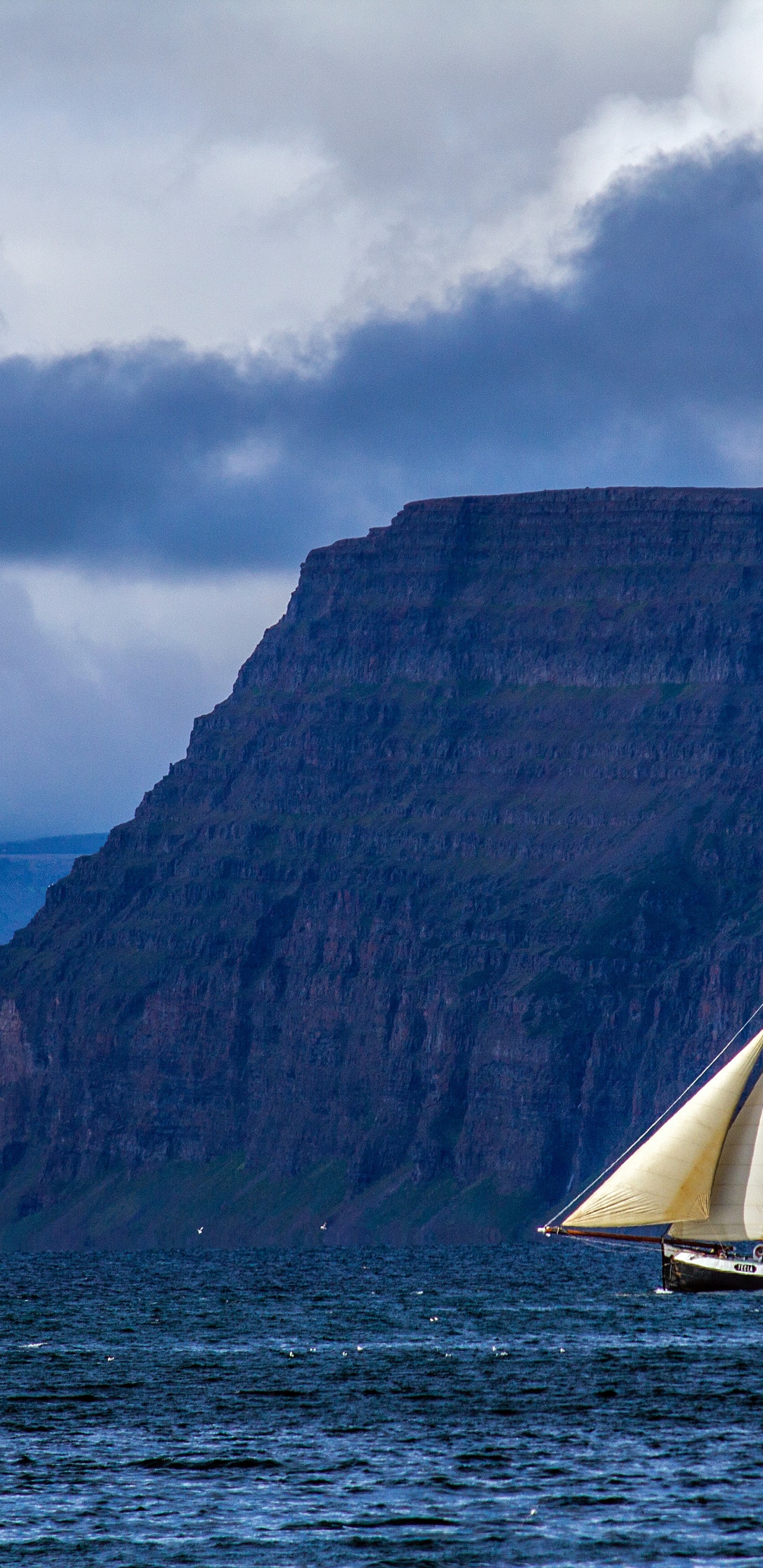 Обои море, safjrur, облако, вода, лодка в разрешении 1440x2960