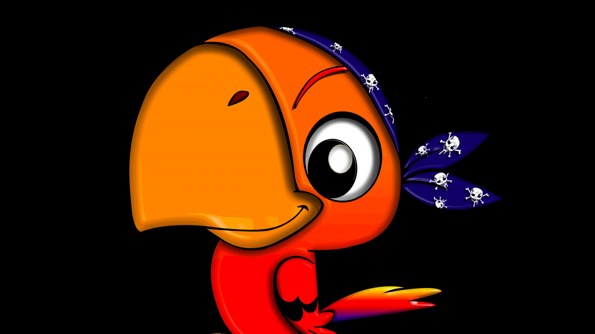 Обои мультфильм, Апельсин, мультик, иллюстрация, анимация в разрешении 1920x1080