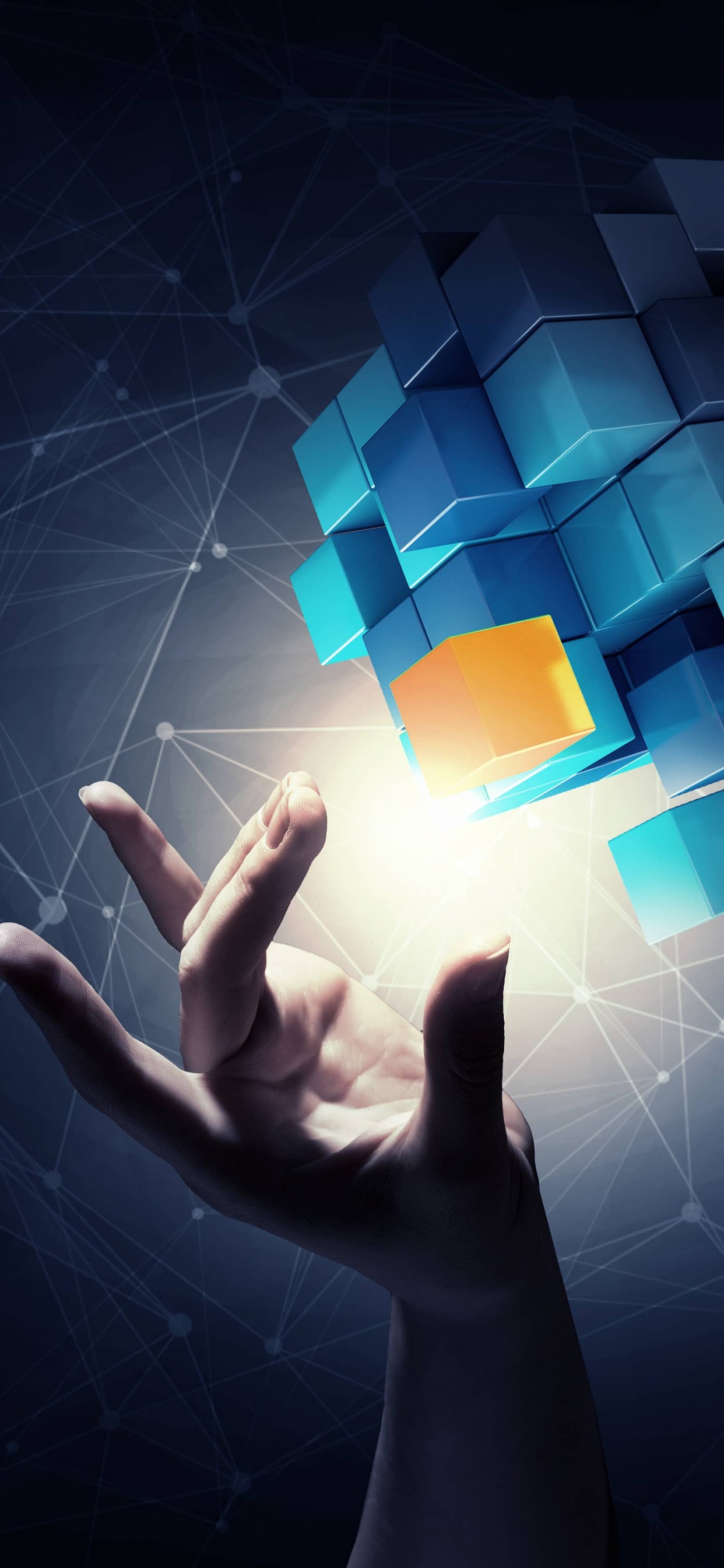 Обои свет, технологии, графический дизайн, космос, графика в разрешении 1242x2688