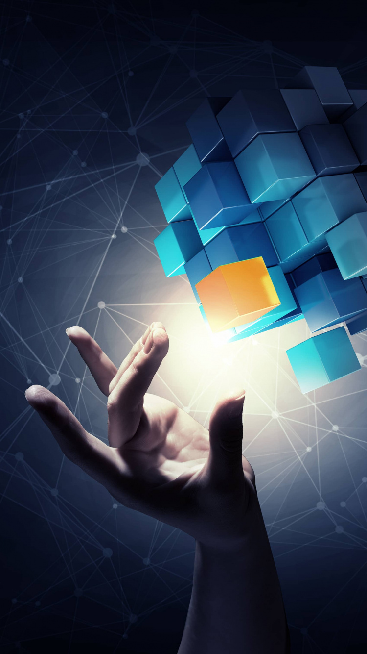 Обои свет, технологии, графический дизайн, космос, графика в разрешении 750x1334