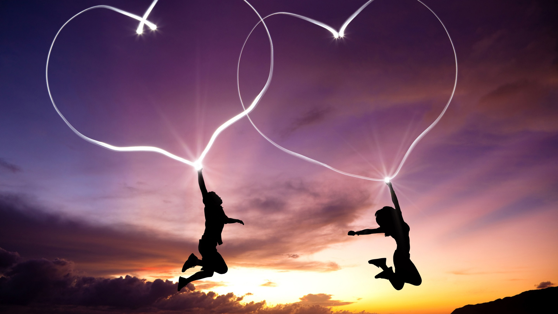 Обои любовь, облако, сердце, атмосфера, забава в разрешении 1920x1080