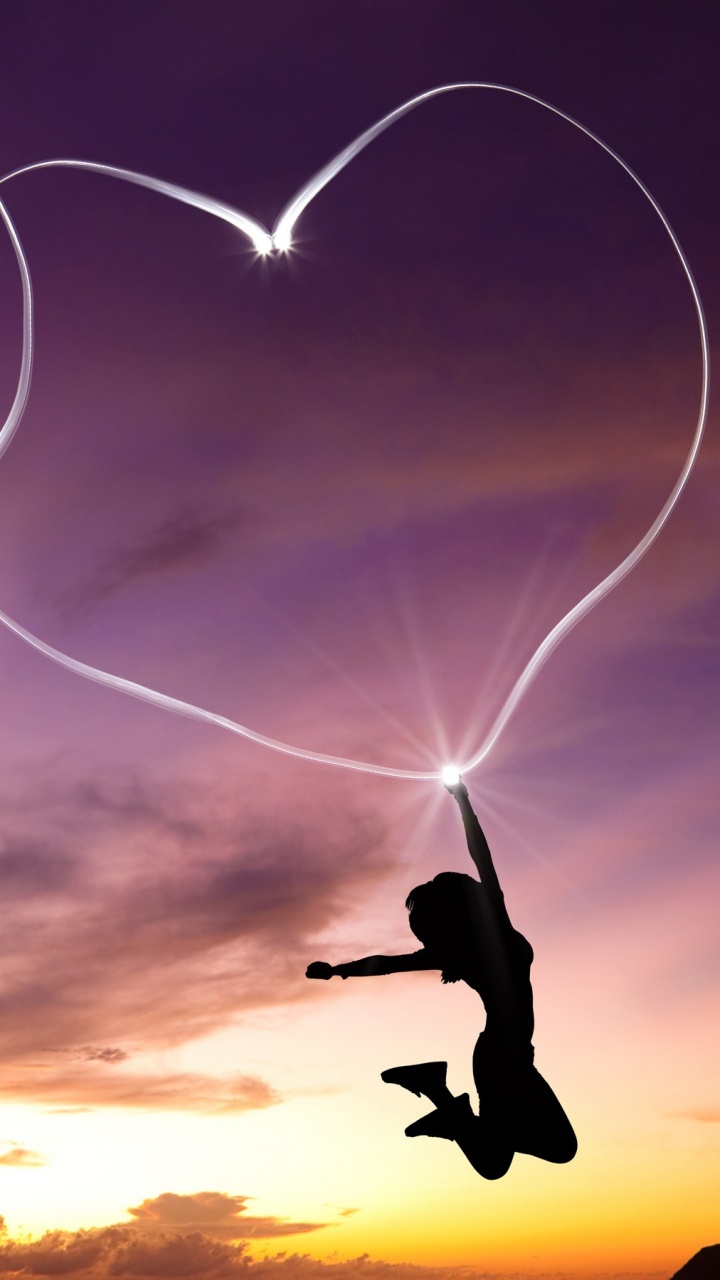 Обои любовь, облако, сердце, атмосфера, забава в разрешении 720x1280