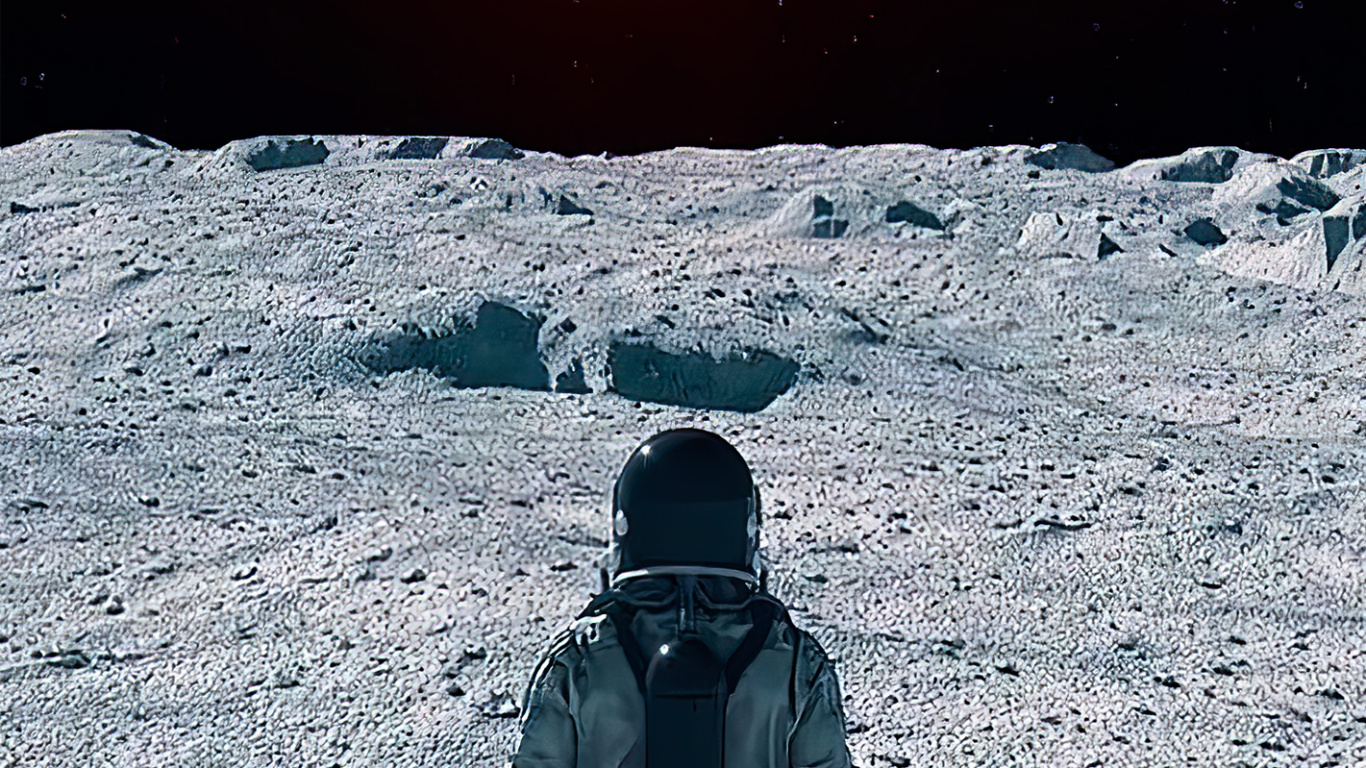 Обои лунные лавовые океаны, земля, луна, soundcloud, планета в разрешении 1366x768