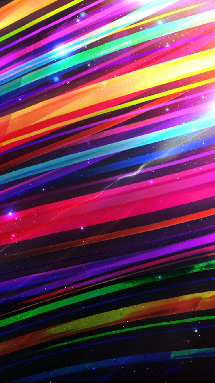 Обои абстрактное искусство, свет, синий, пурпур, красочность в разрешении 750x1334