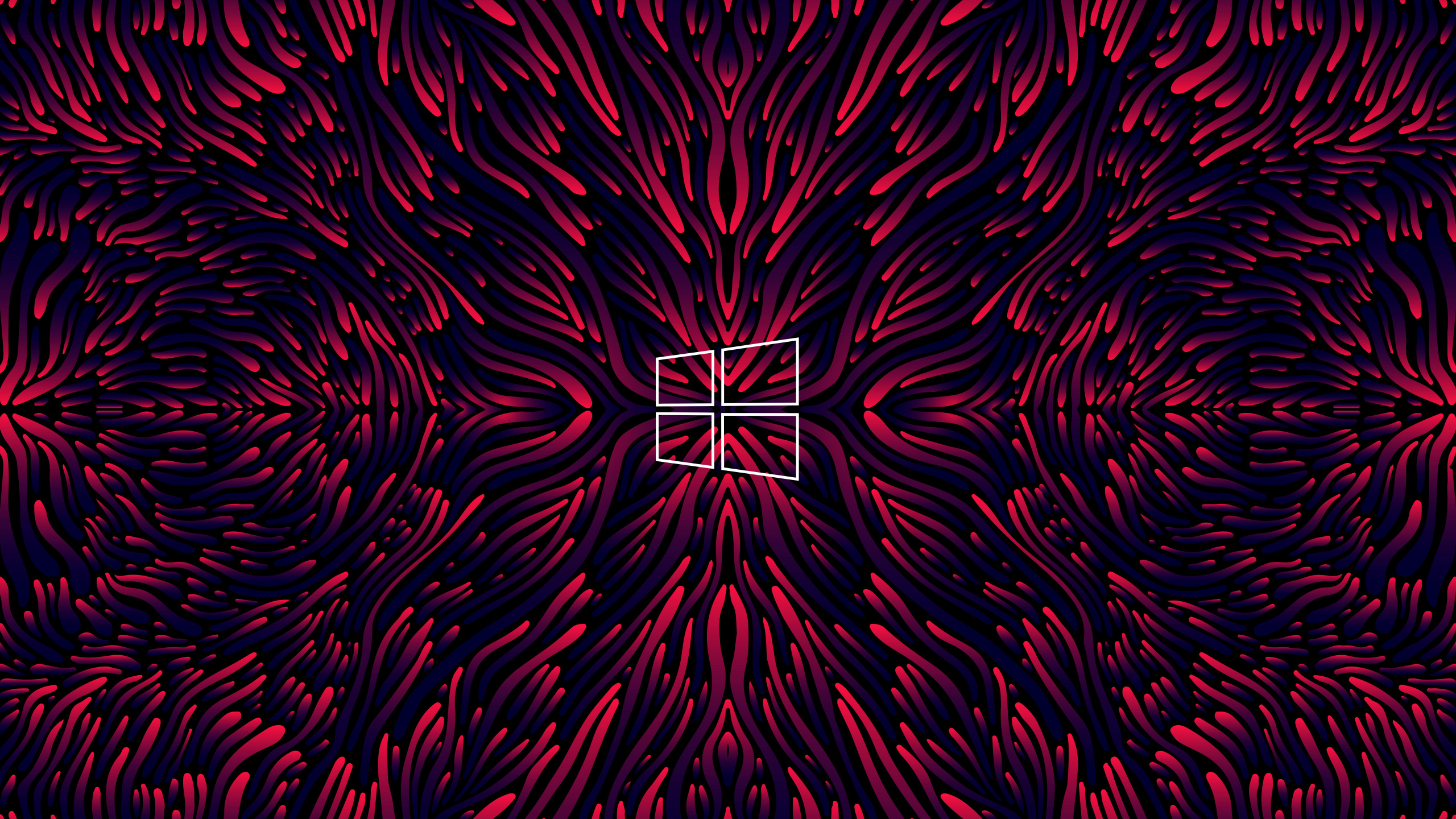 Обои пурпурный цвет, электрик, симметрия, узор, арт в разрешении 2560x1440