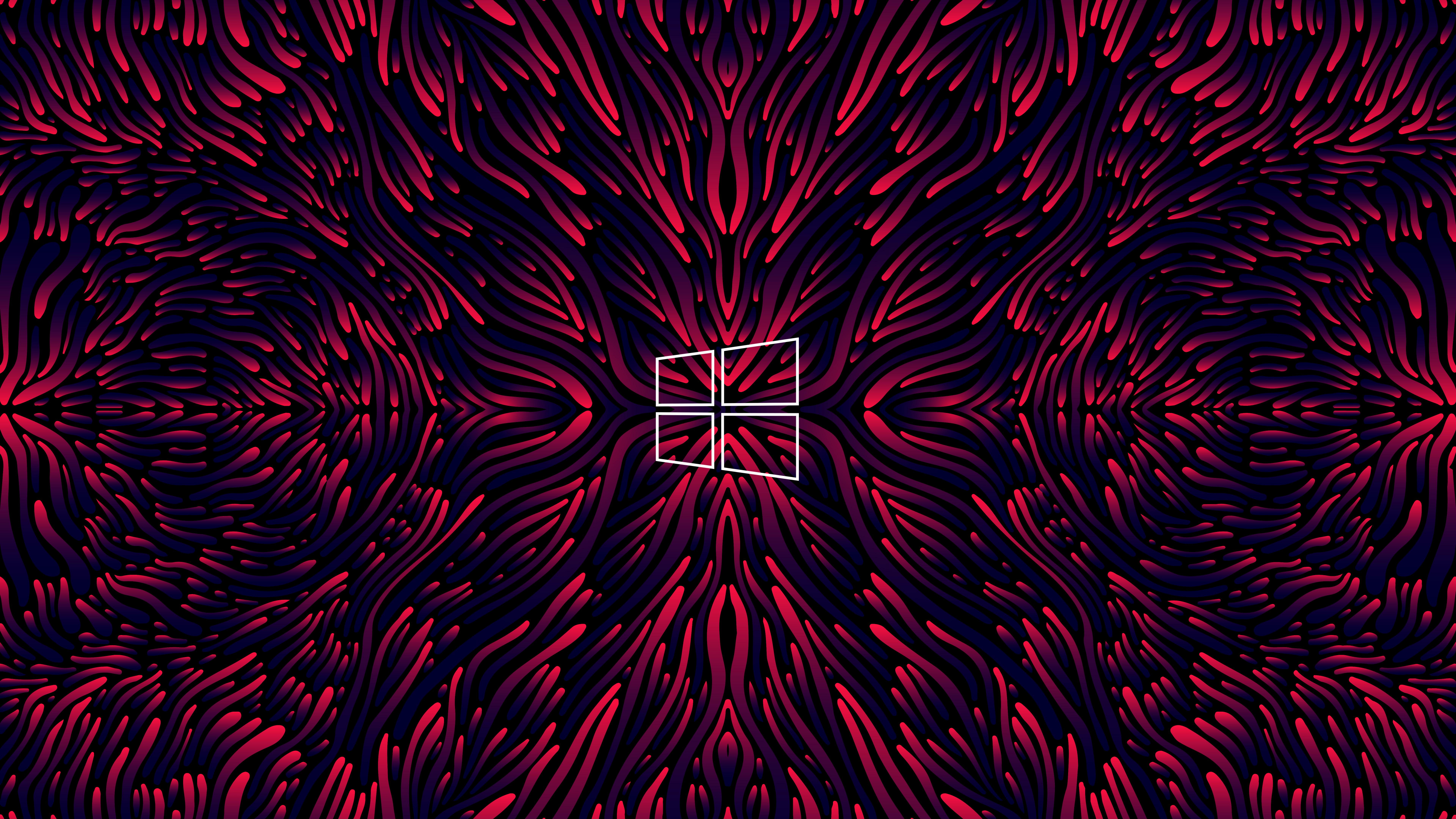 Обои пурпурный цвет, электрик, симметрия, узор, арт в разрешении 3840x2160